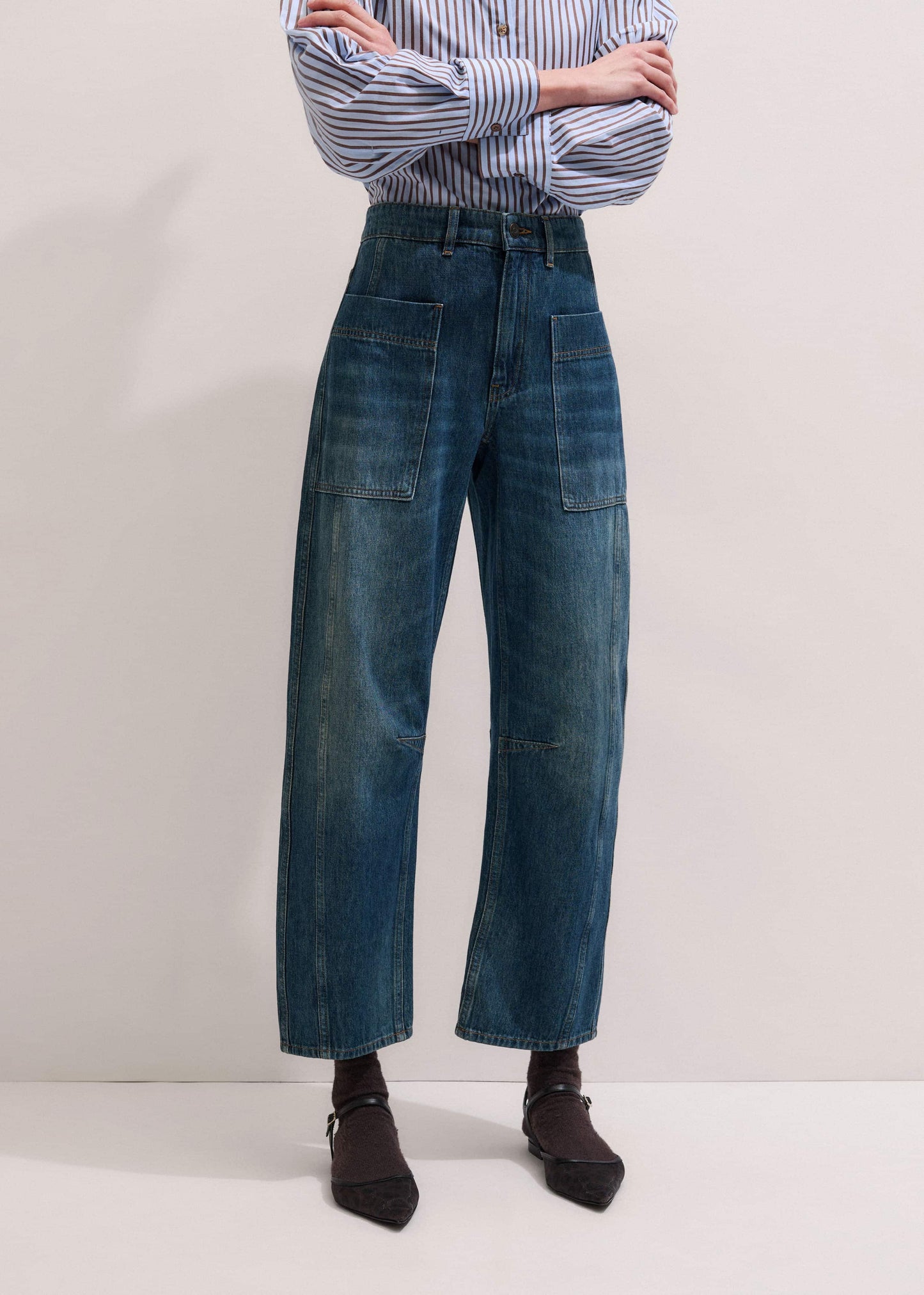 ME and EM Clothing Blue Patch Pocket Engineered Jean