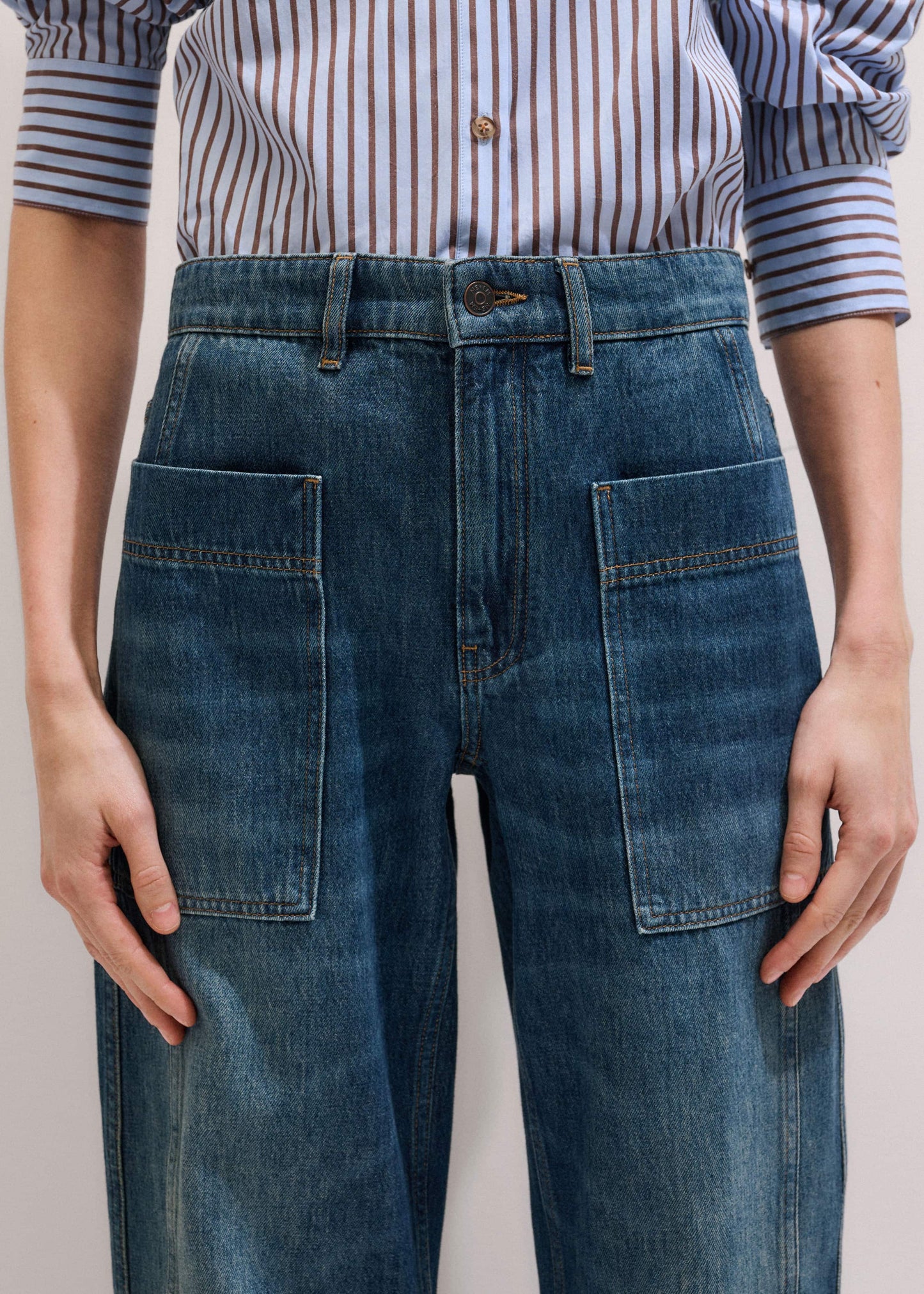 ME and EM Clothing Blue Patch Pocket Engineered Jean