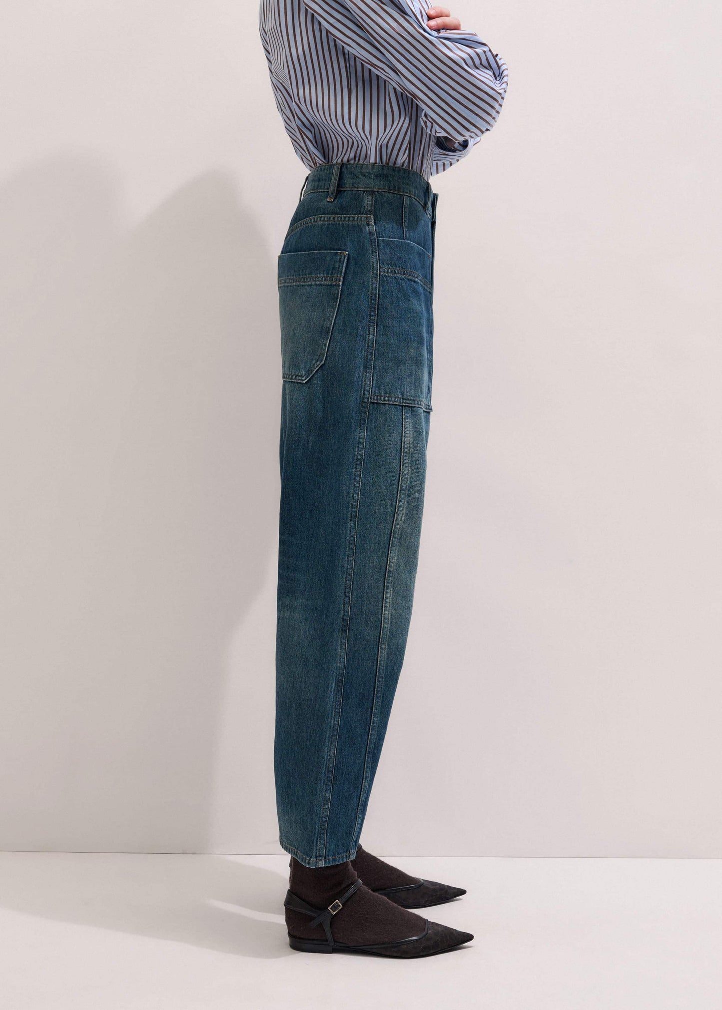 ME and EM Clothing Blue Patch Pocket Engineered Jean