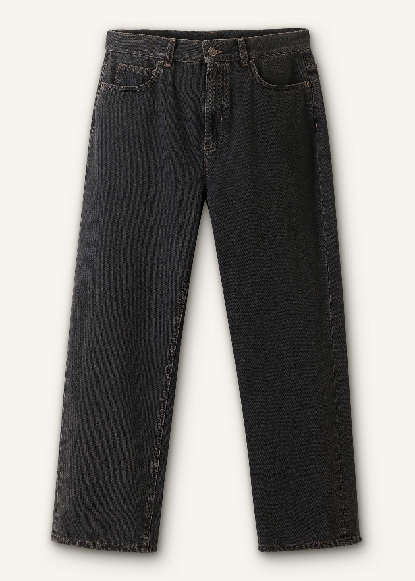 ME and EM Clothing Black Straight Cropped Relaxed Jean