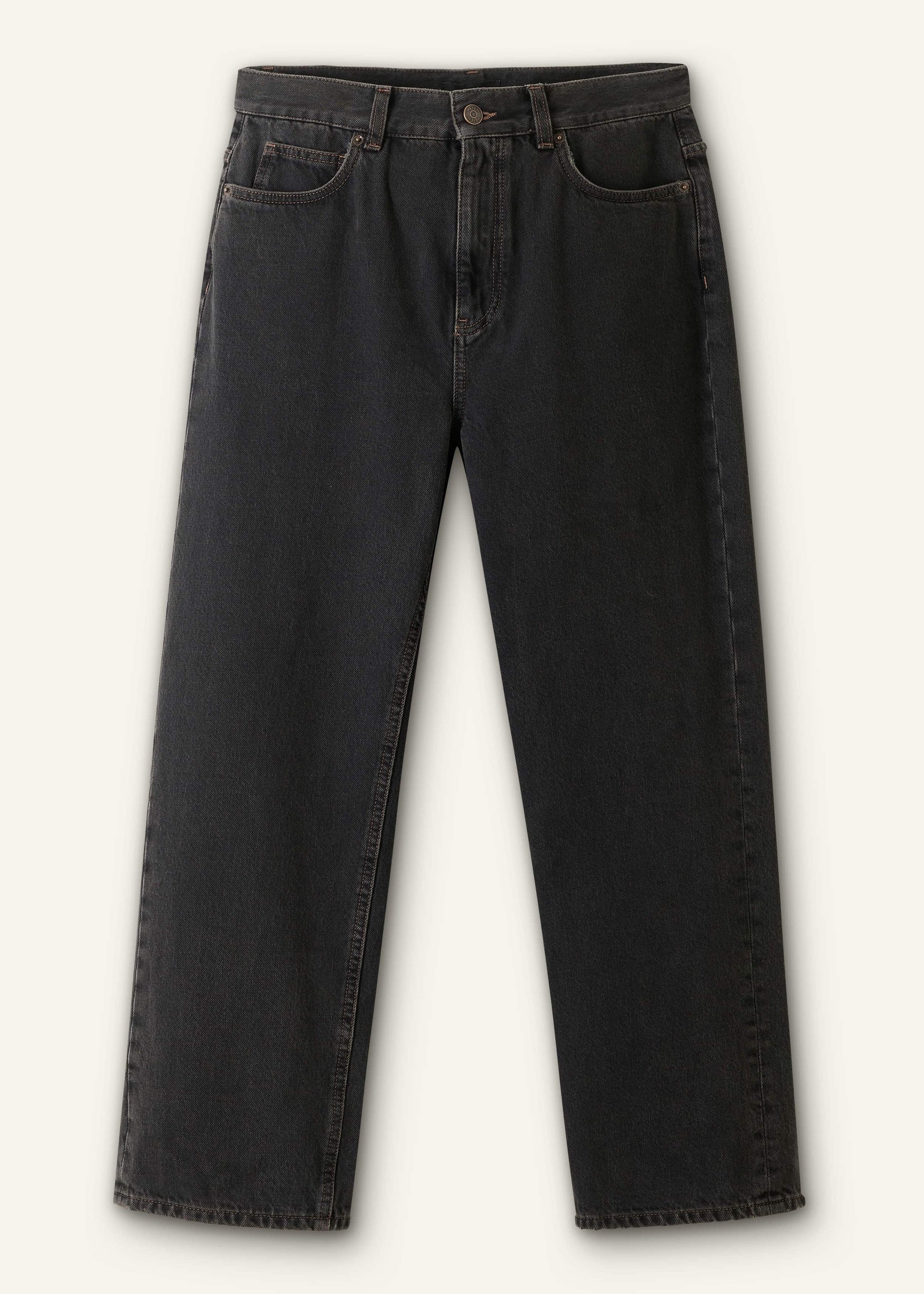 ME and EM Clothing Black Straight Cropped Relaxed Jean