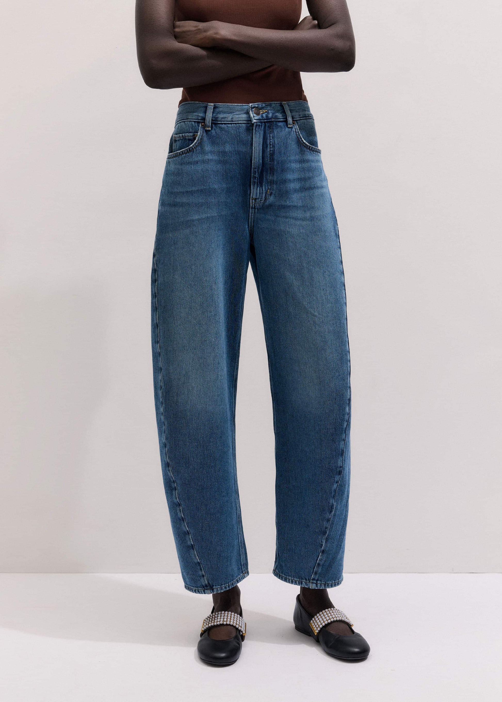 ME and EM Clothing Blue Engineered Barrel Jean