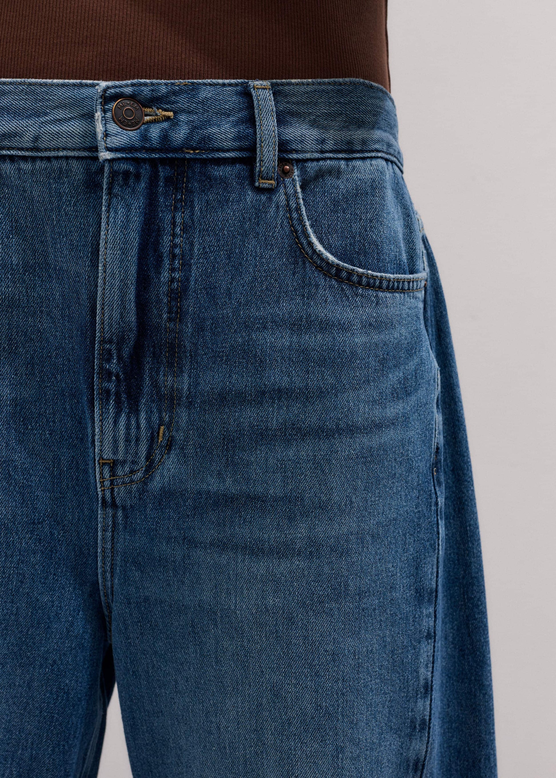 ME and EM Clothing Blue Engineered Barrel Jean