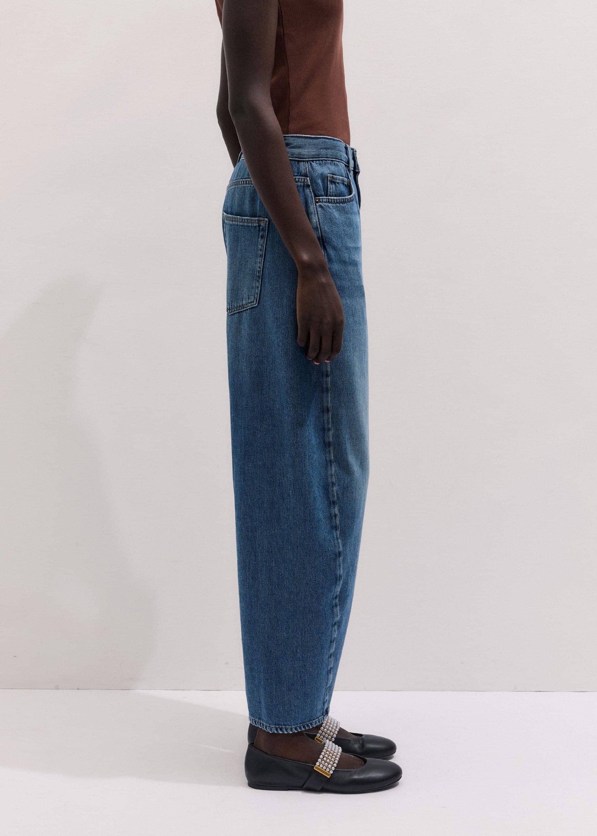 ME and EM Clothing Blue Engineered Barrel Jean