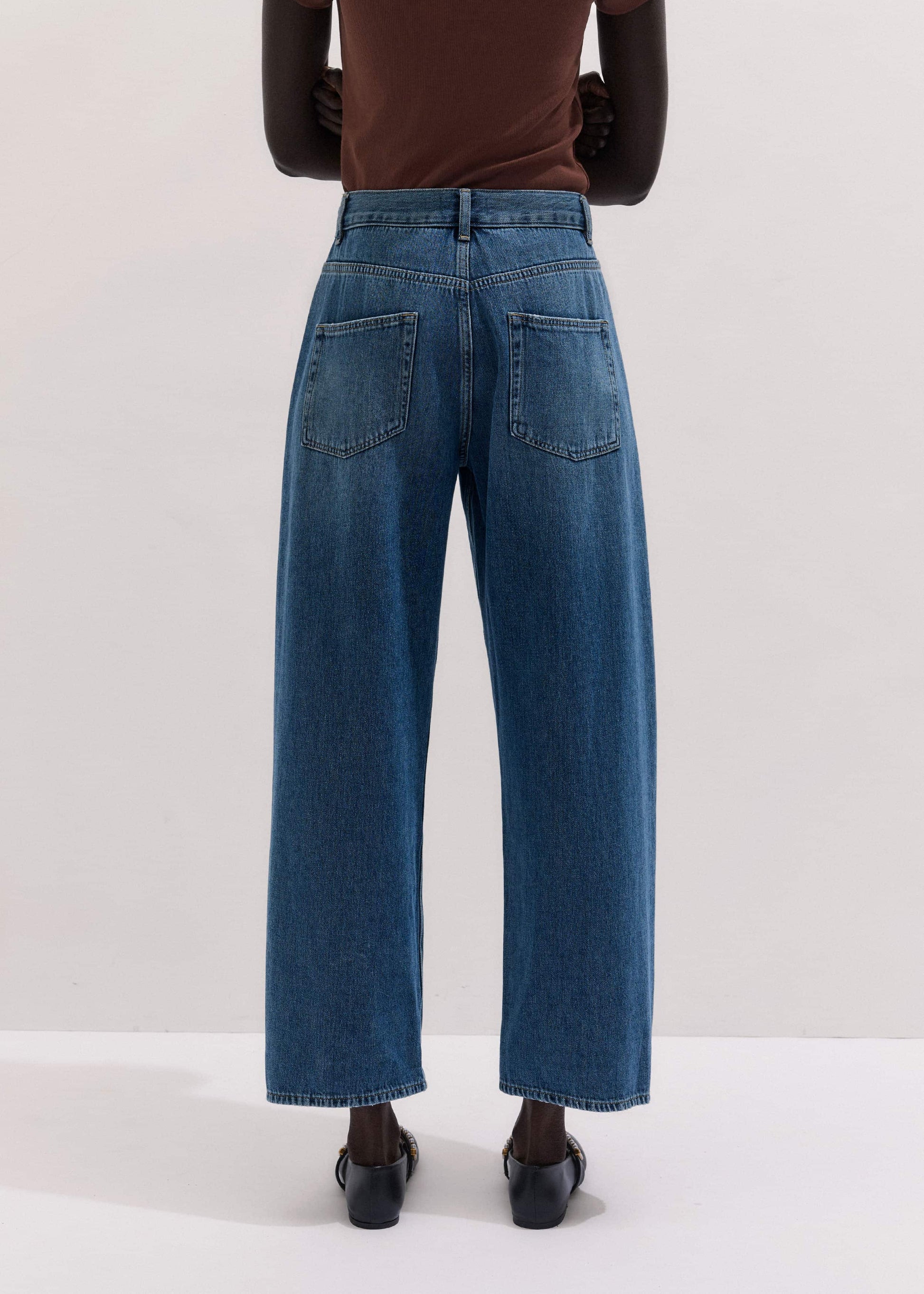ME and EM Clothing Blue Engineered Barrel Jean