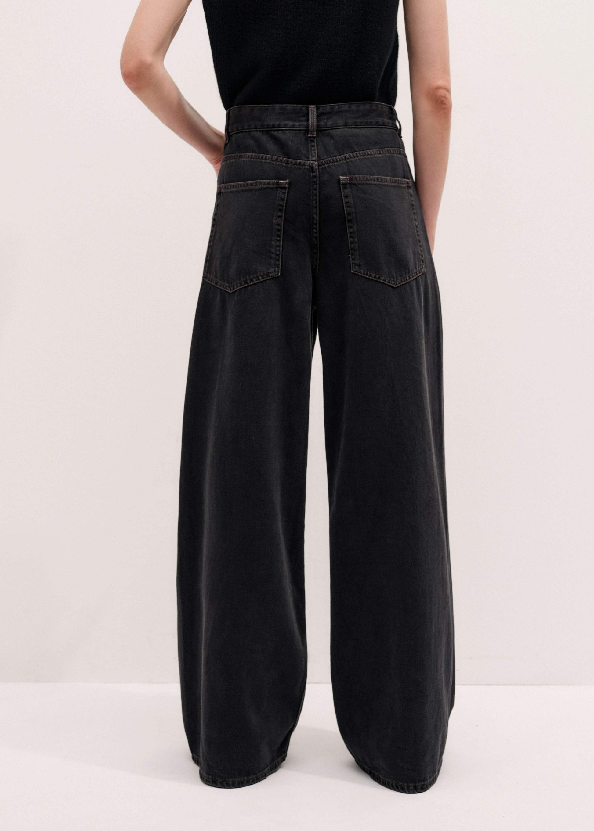 ME and EM Clothing Black Every-Wear Baggy Jean