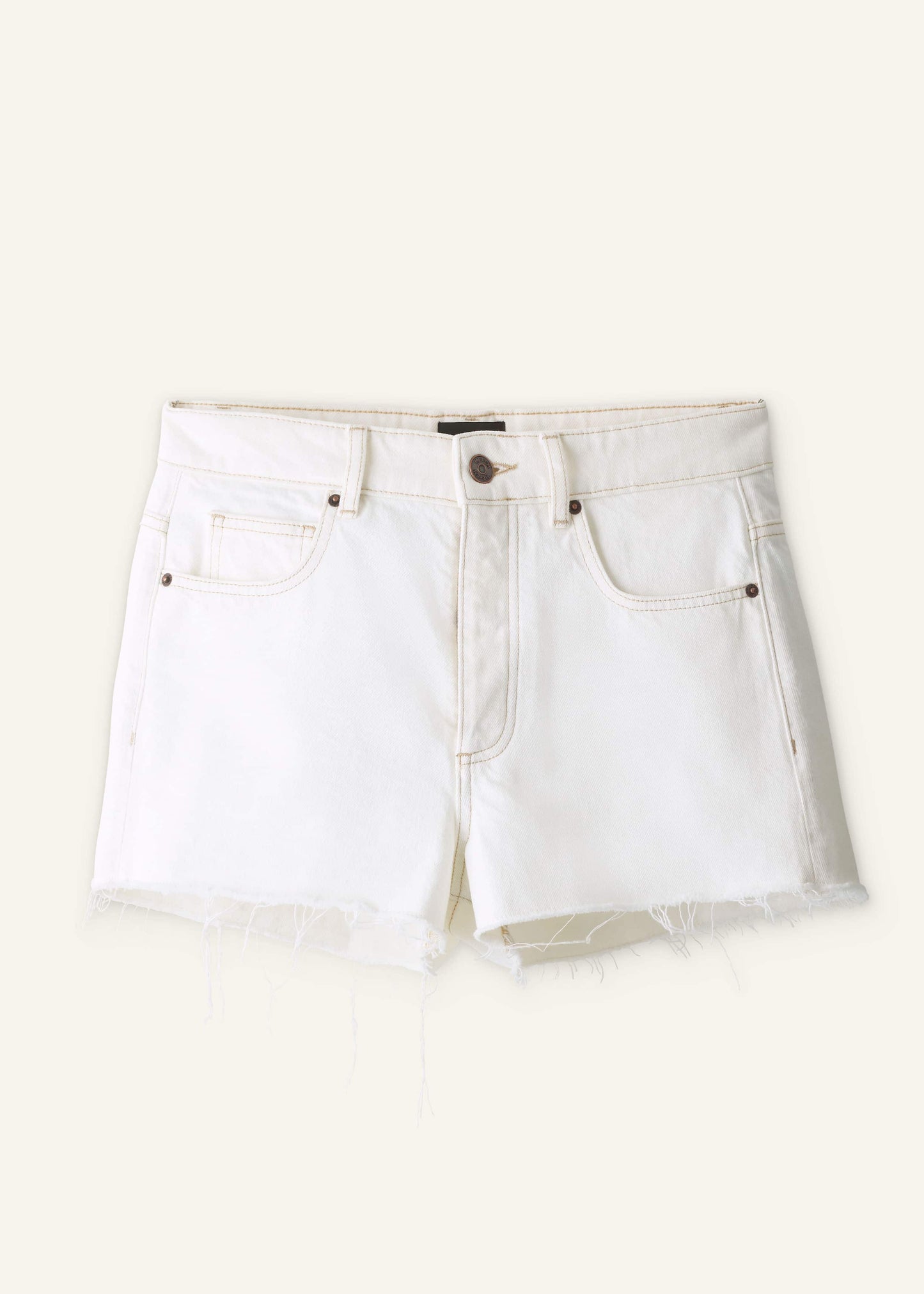 ME and EM Clothing Ecru Classic Cut Off Short