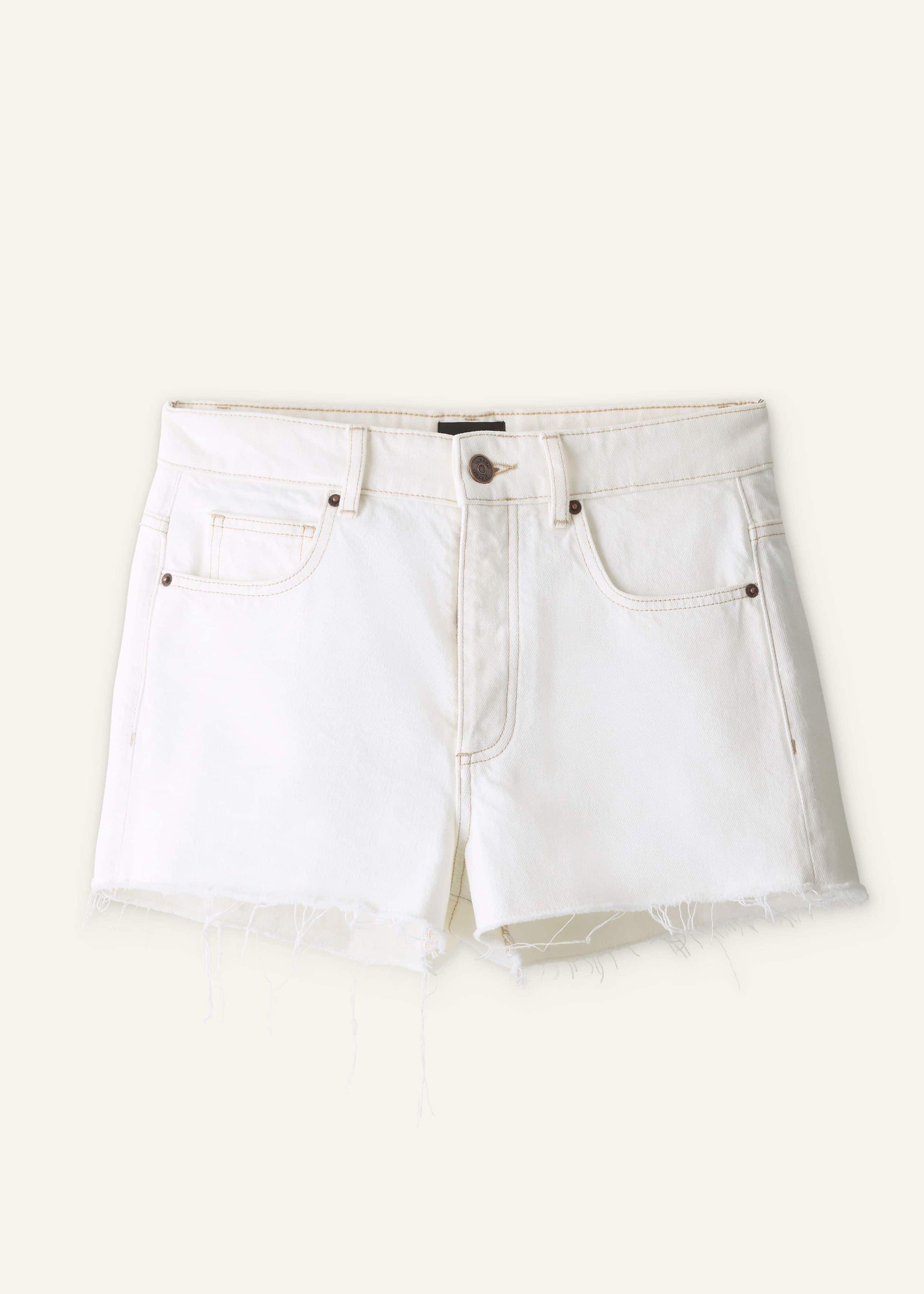 ME and EM Clothing Ecru Classic Cut Off Short