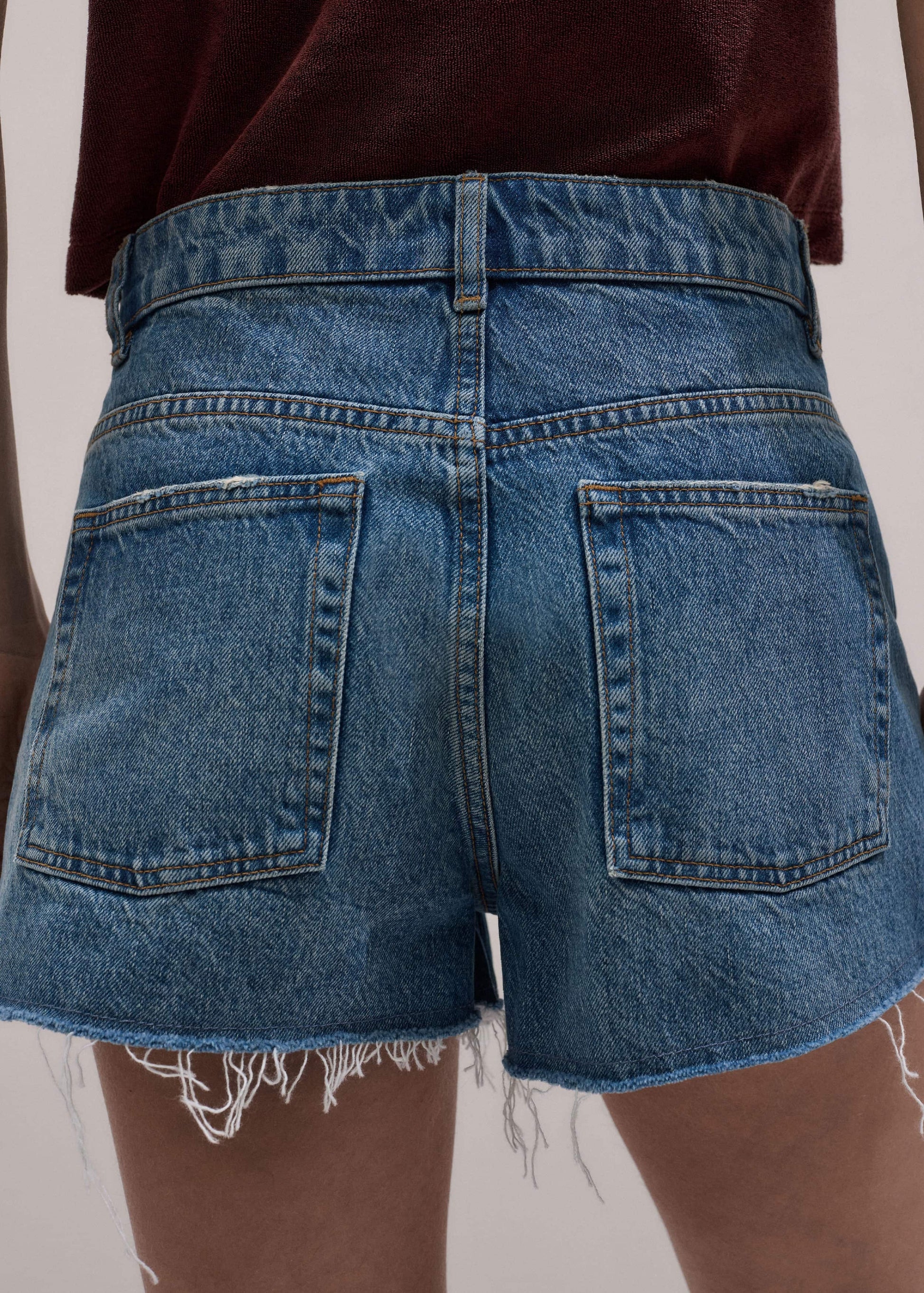 ME and EM Clothing Blue Classic Cut Off Short