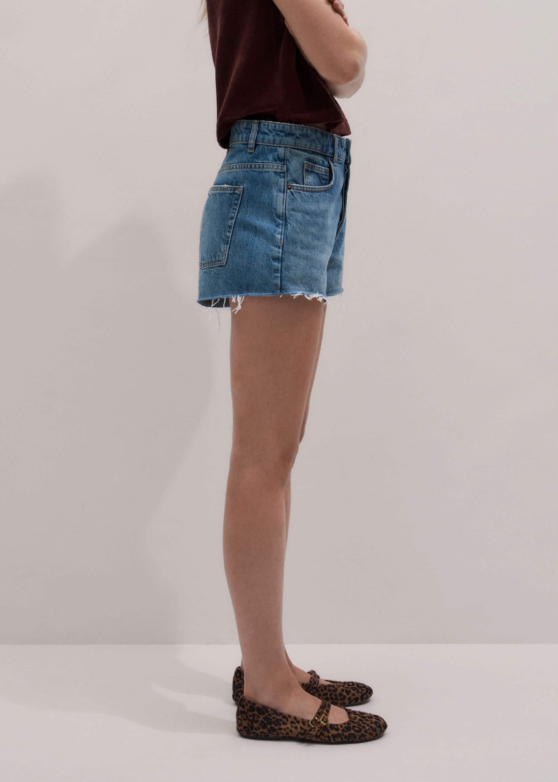 ME and EM Clothing Blue Classic Cut Off Short