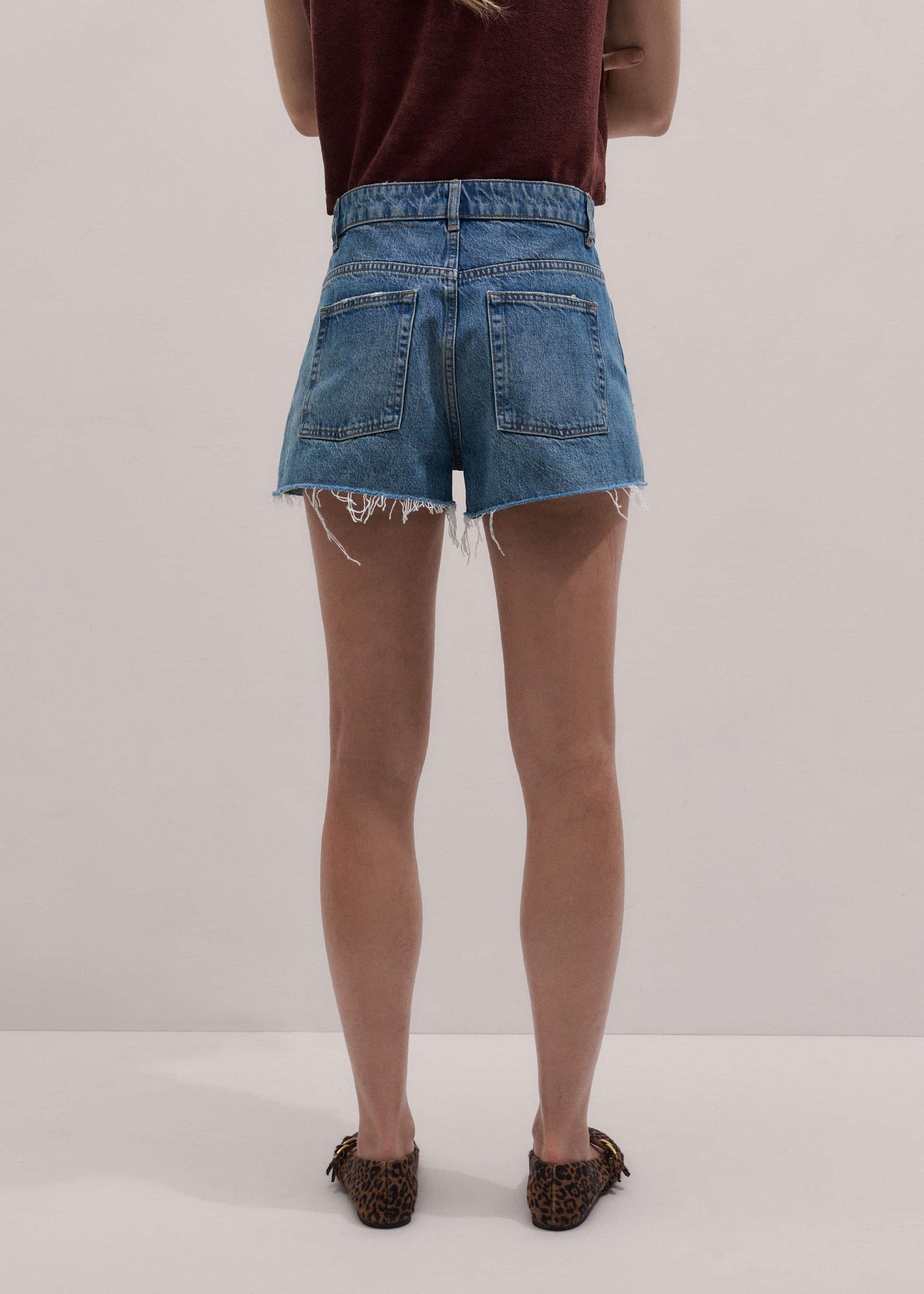 ME and EM Clothing Blue Classic Cut Off Short