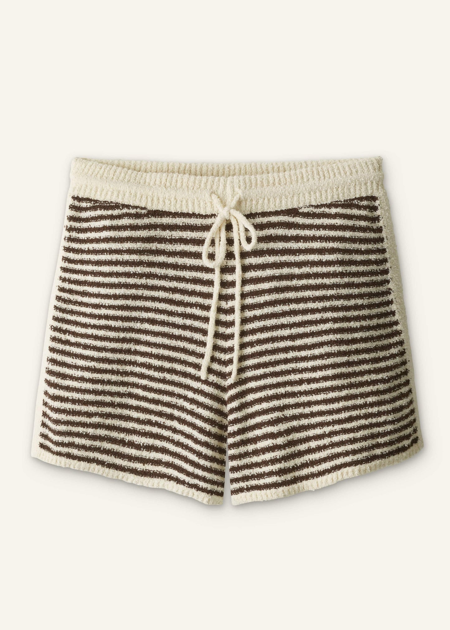 ME and EM Clothing Cream Stripe Drawstring Short