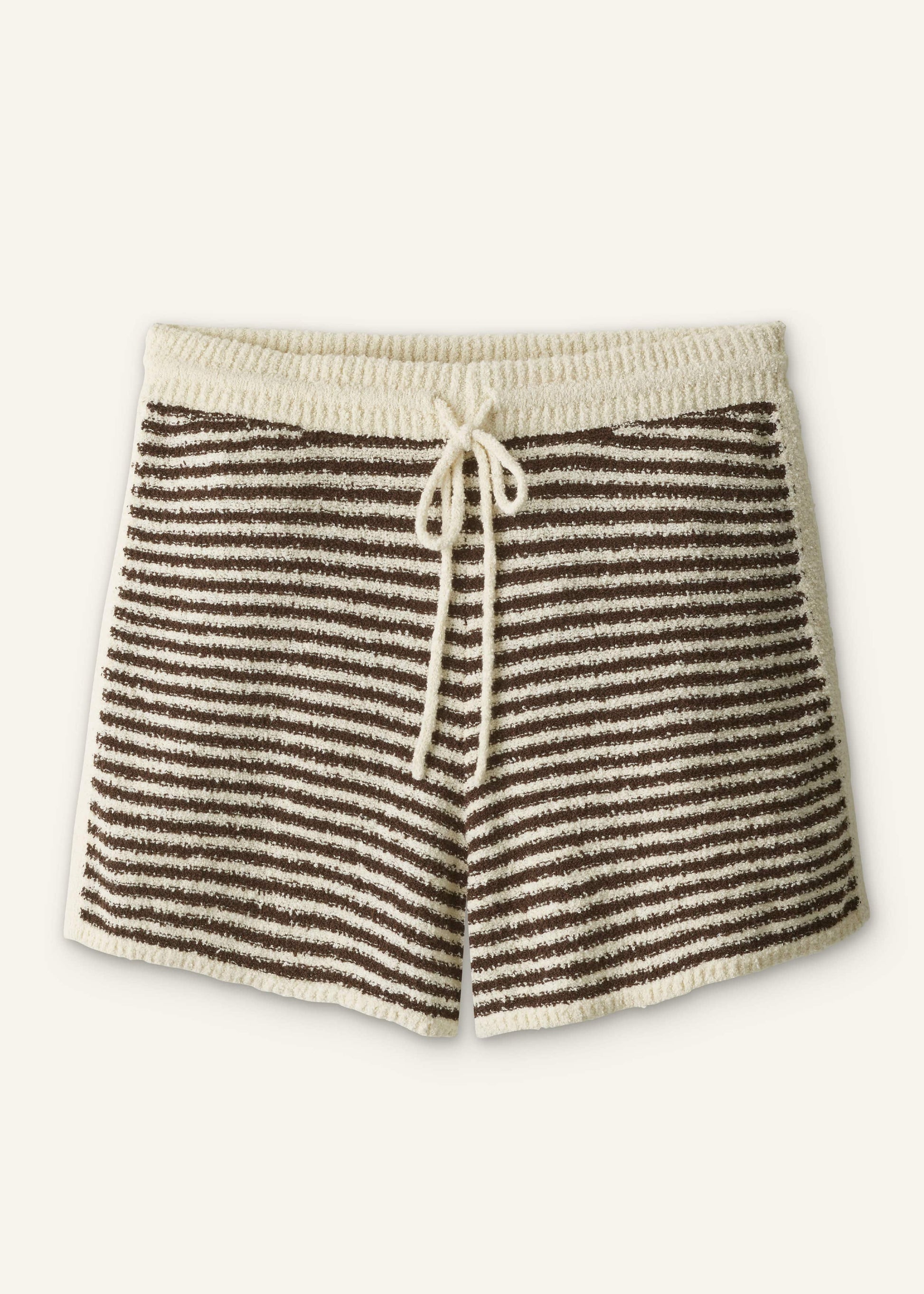 ME and EM Clothing Cream Stripe Drawstring Short