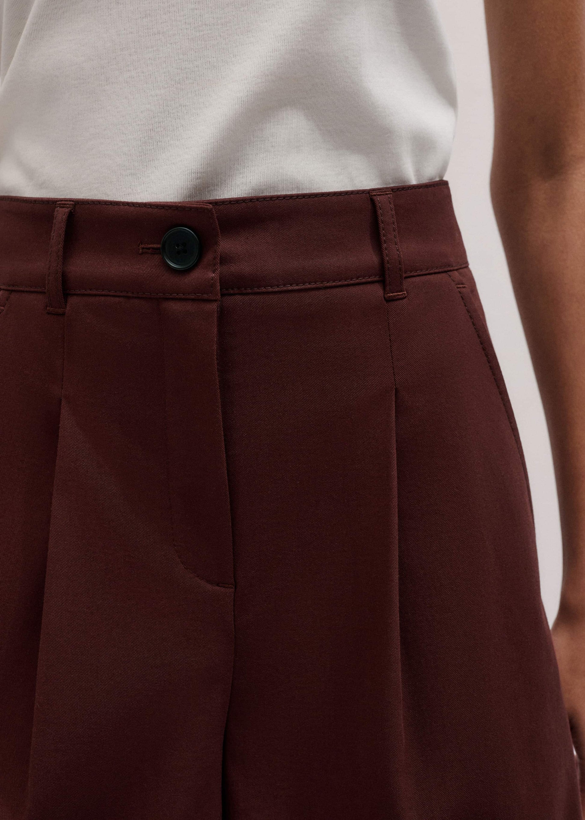 ME and EM Clothing Cinnamon Brown Tailored Summer Short