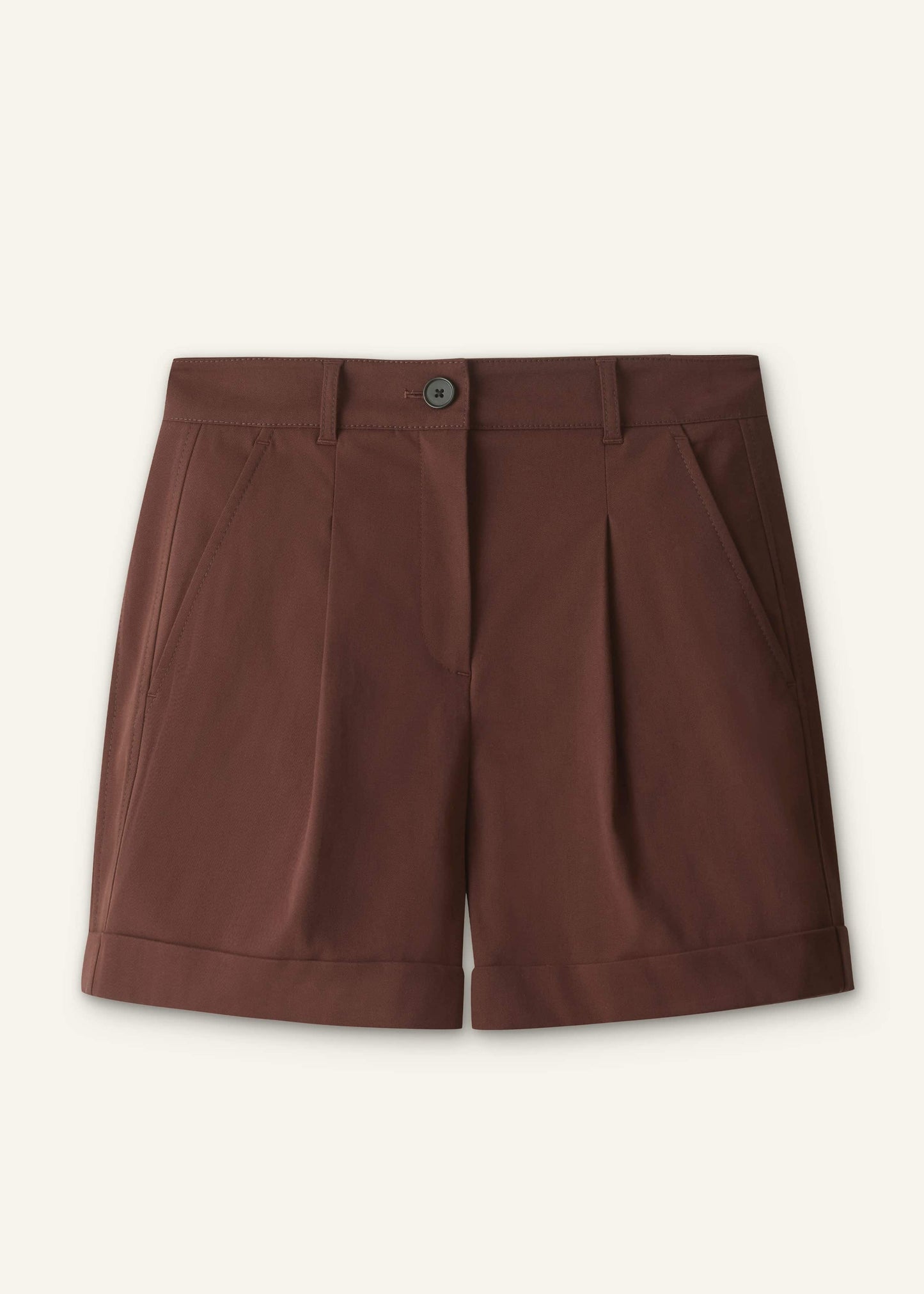 ME and EM Clothing Cinnamon Brown Tailored Summer Short