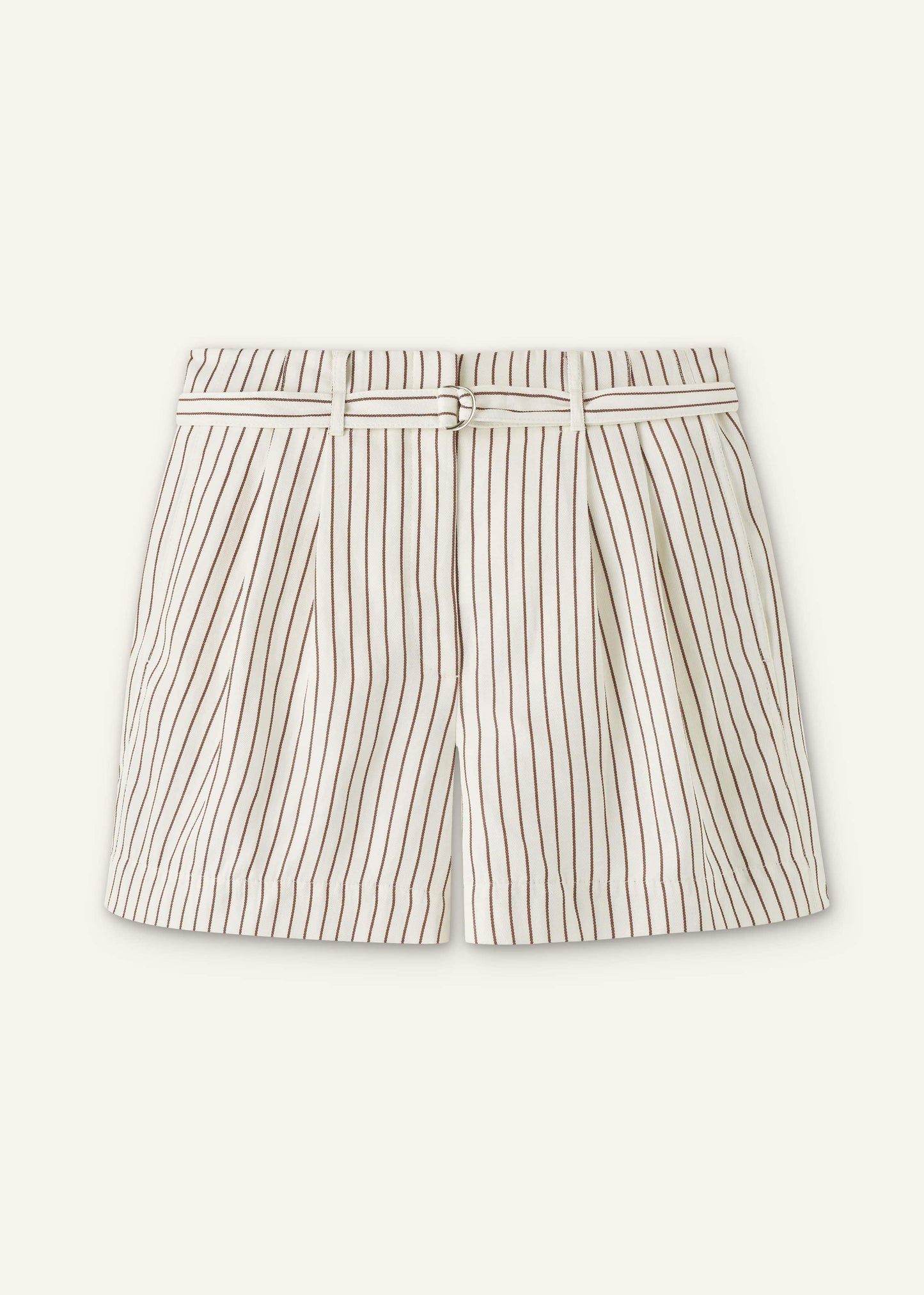 ME and EM Clothing Ivory Tailored Pleat Short