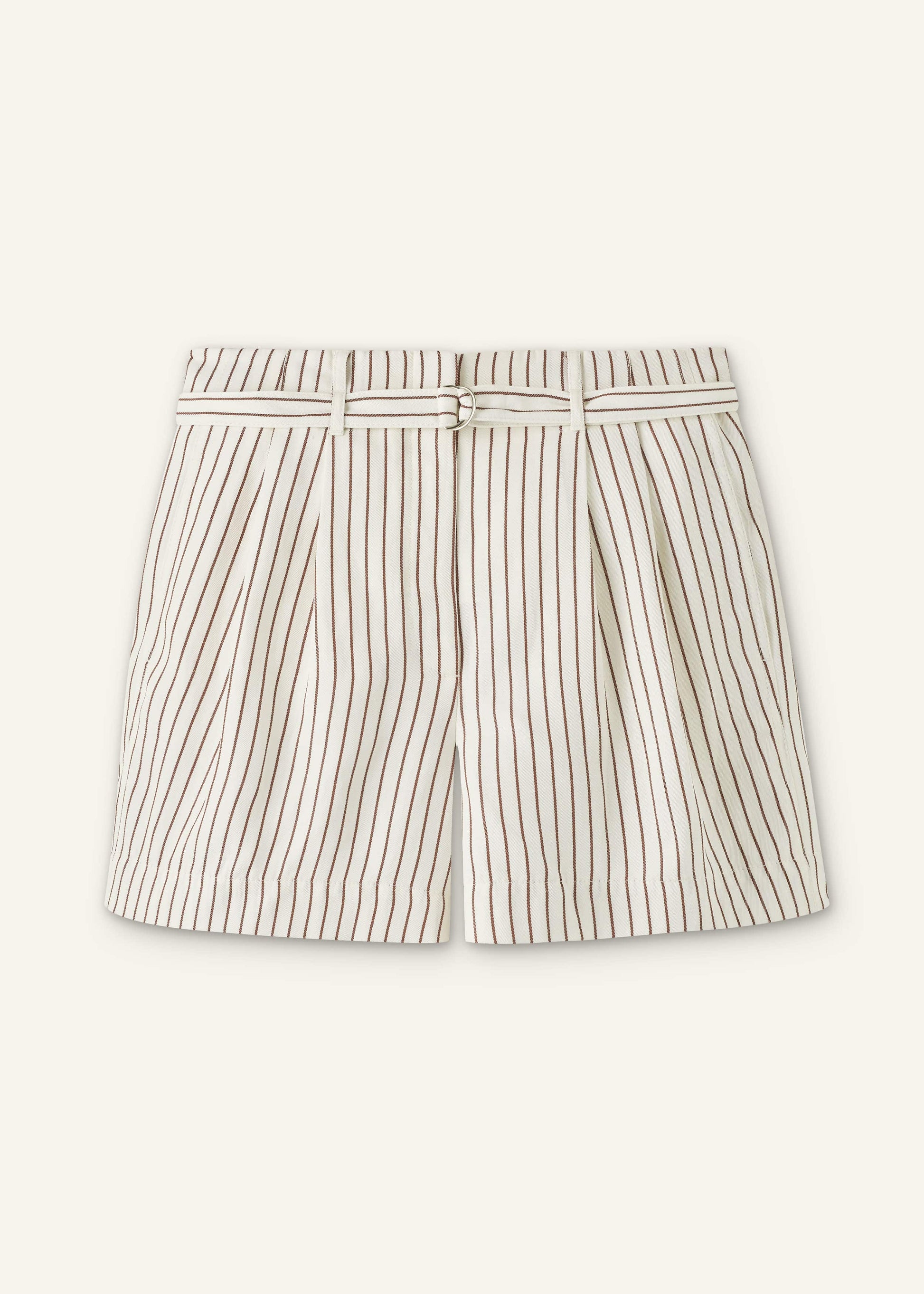 ME and EM Clothing Ivory Tailored Pleat Short