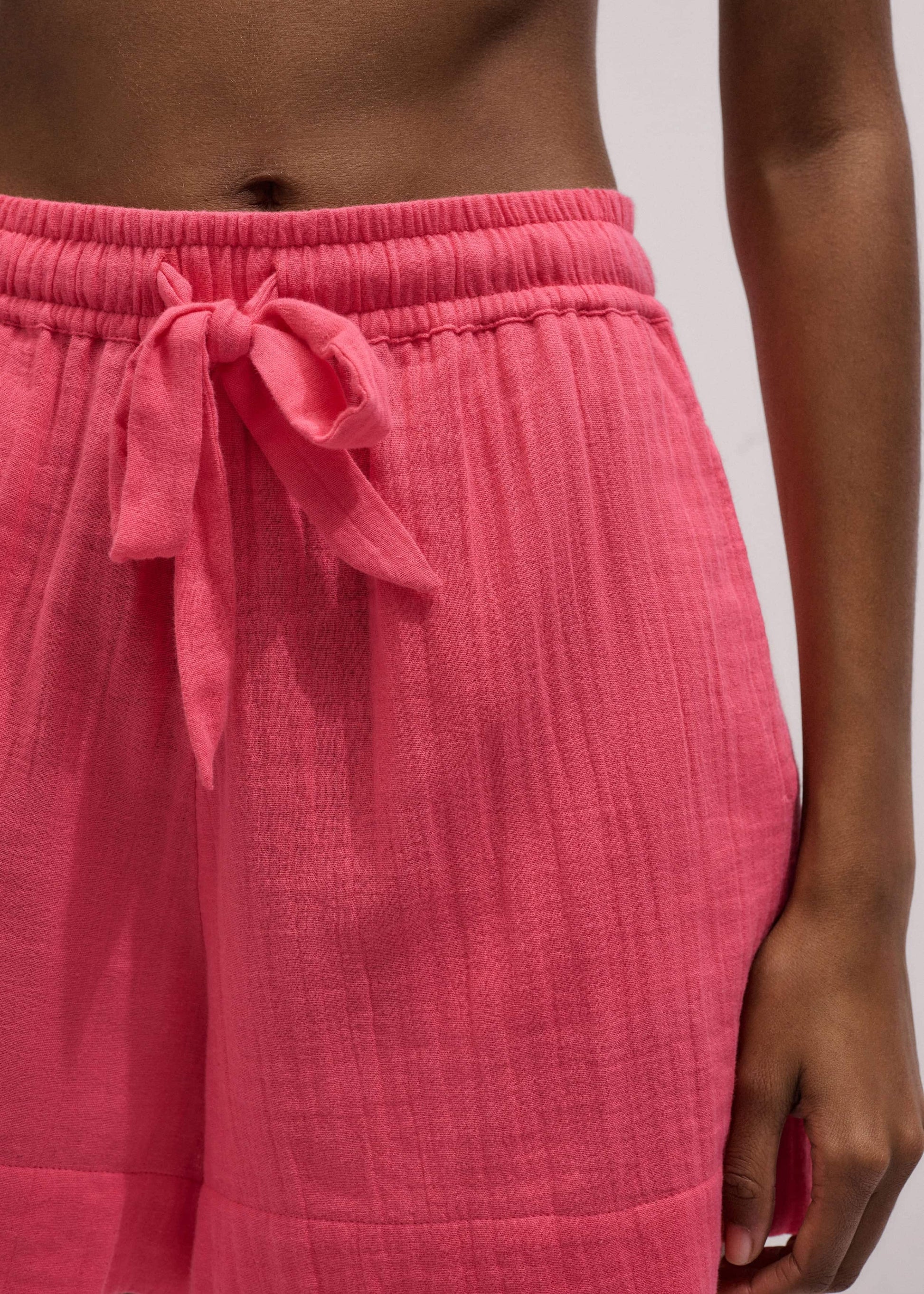 ME and EM Clothing Pink Cheesecloth Summer Short