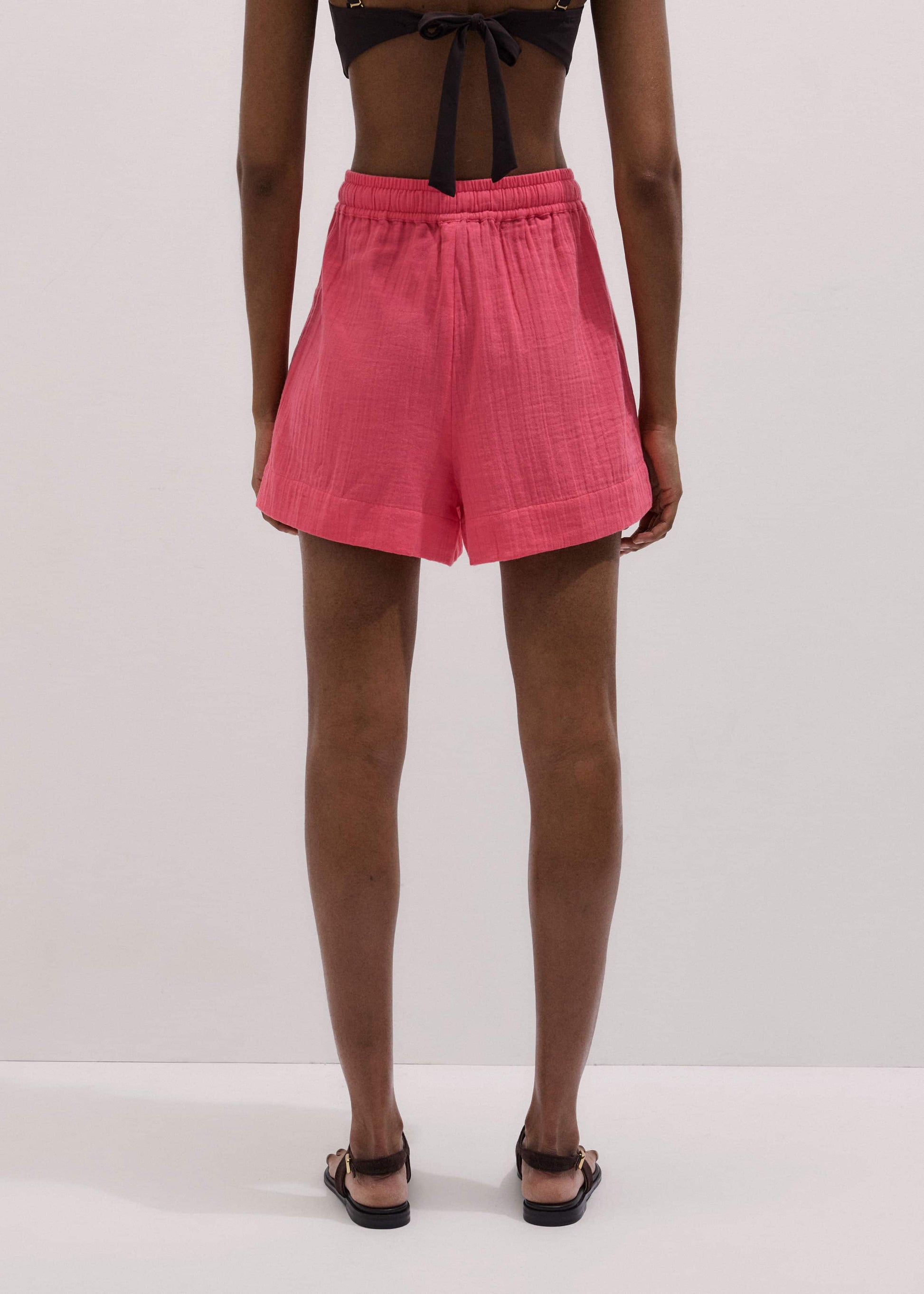 ME and EM Clothing Pink Cheesecloth Summer Short