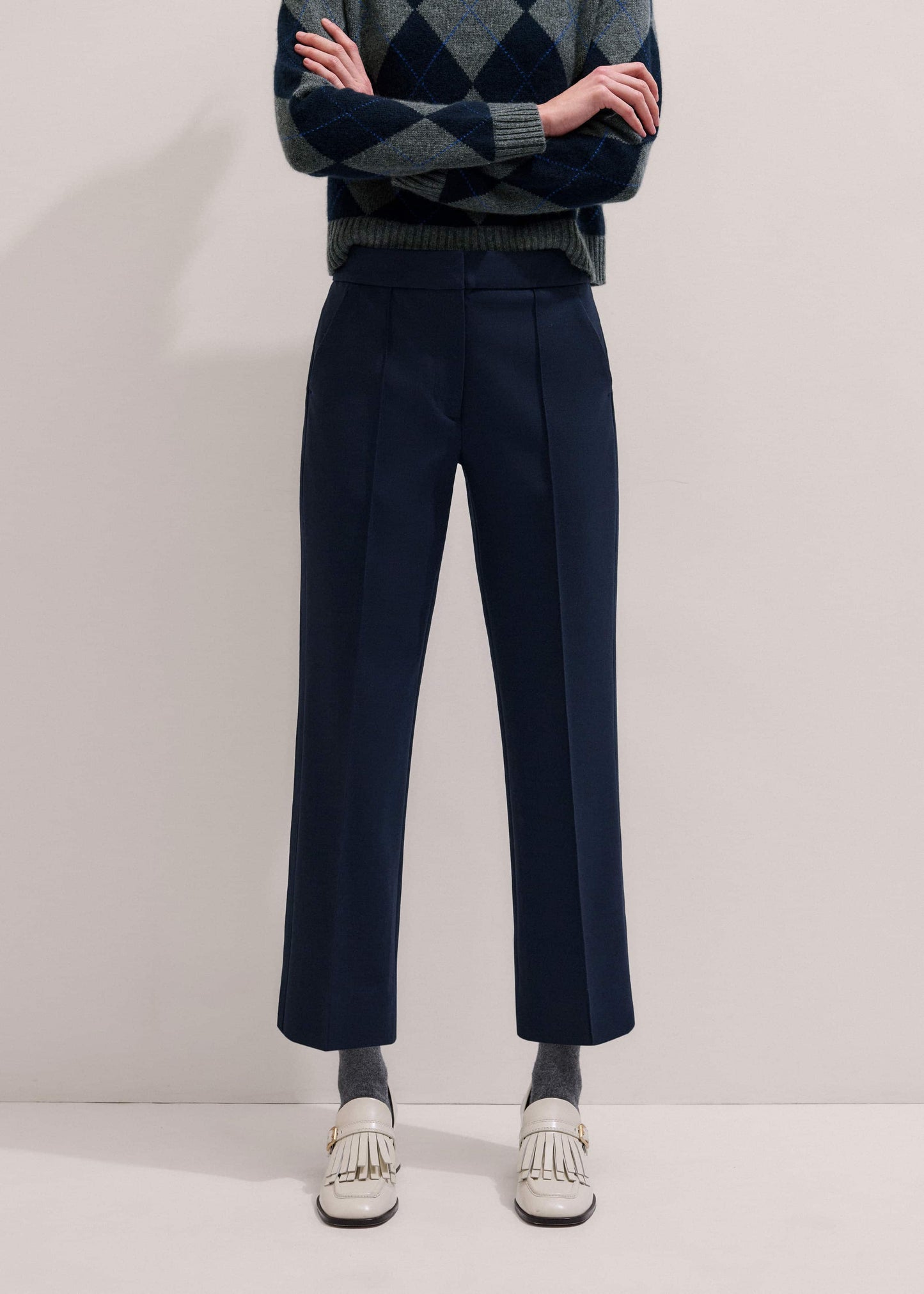 ME and EM Clothing Navy Slim Crop Forever Pant | Pants