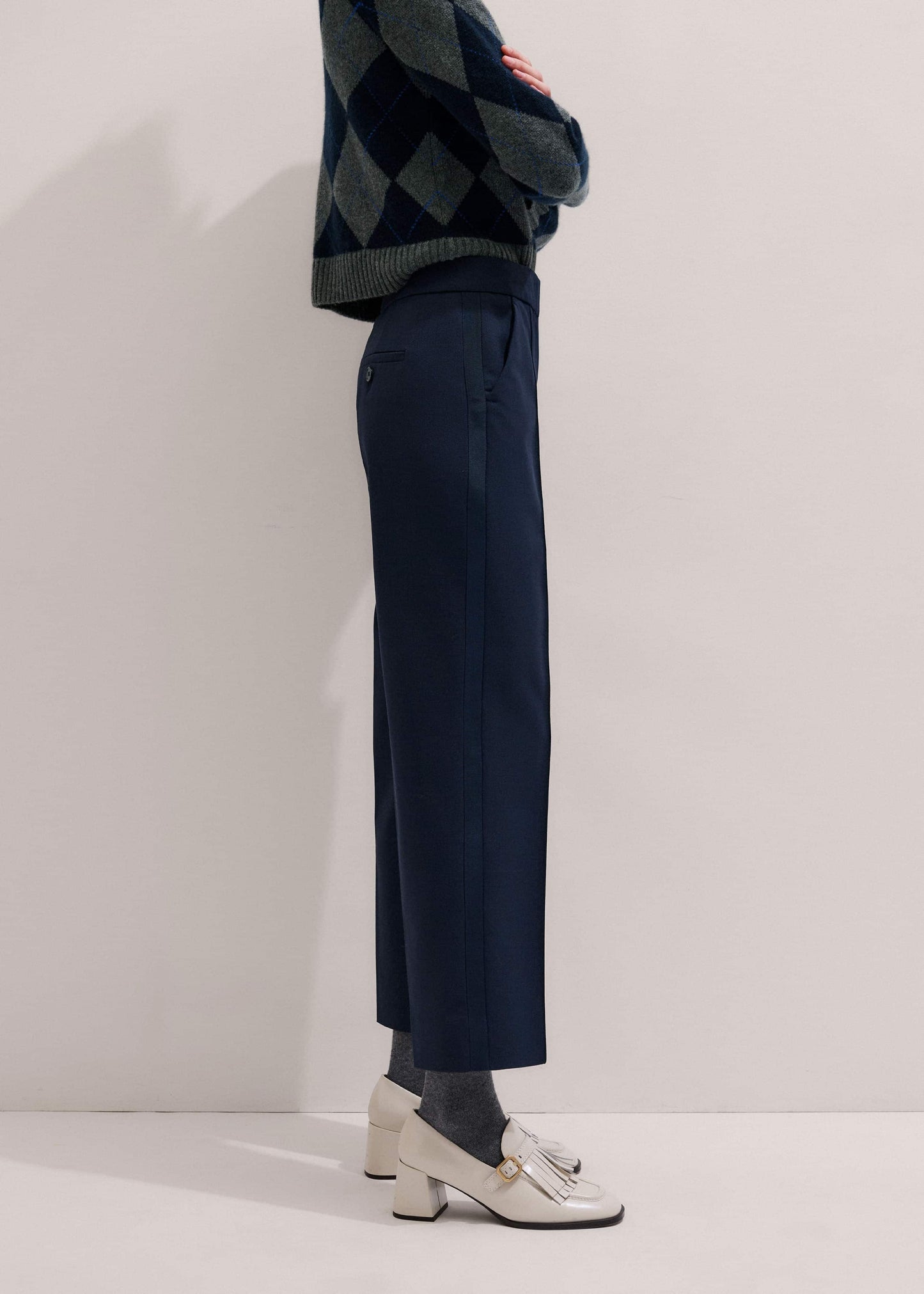 ME and EM Clothing Navy Slim Crop Forever Pant | Pants