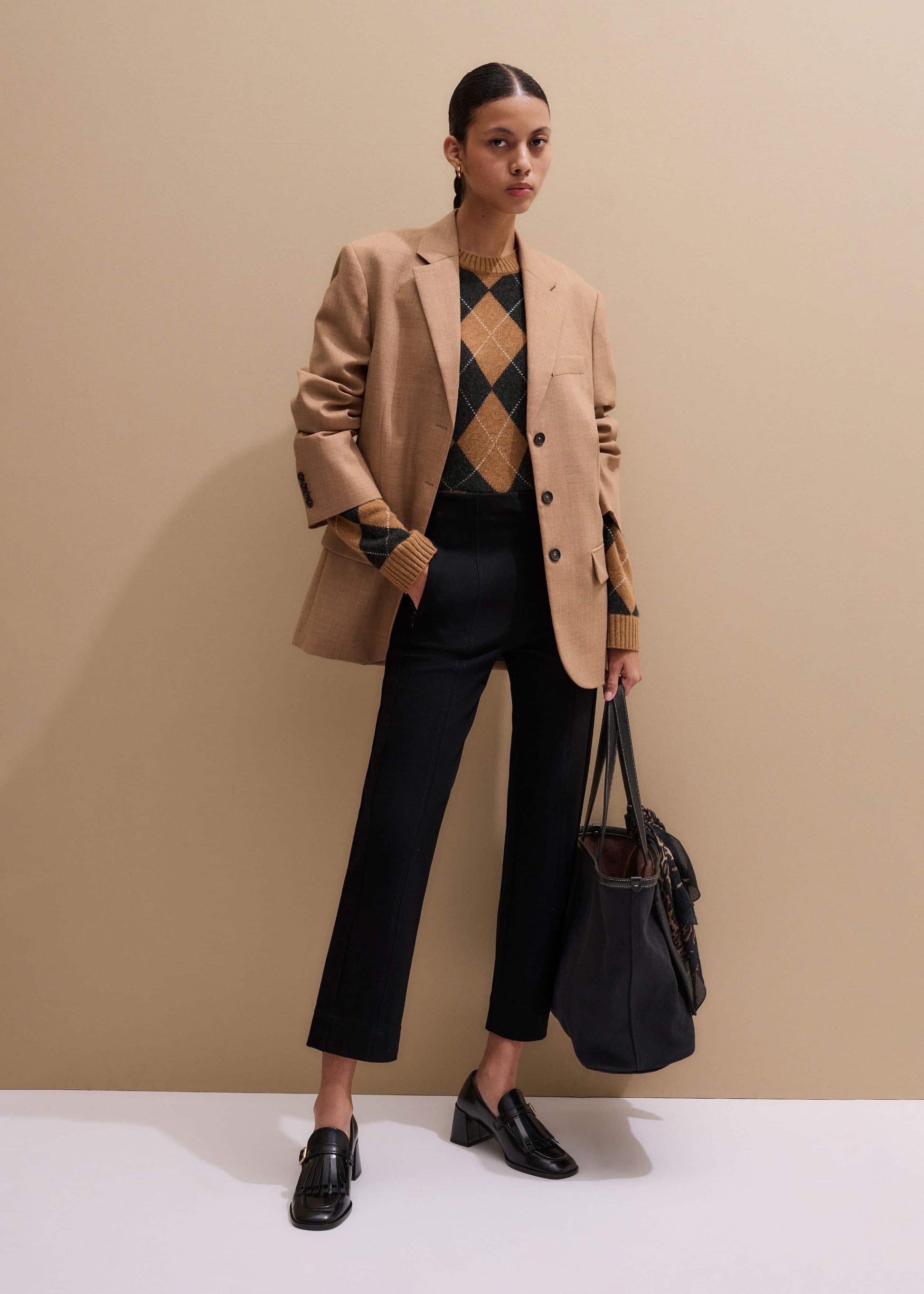 ME and EM Clothing Black Travel Tailoring Pull On Slim Crop Pant