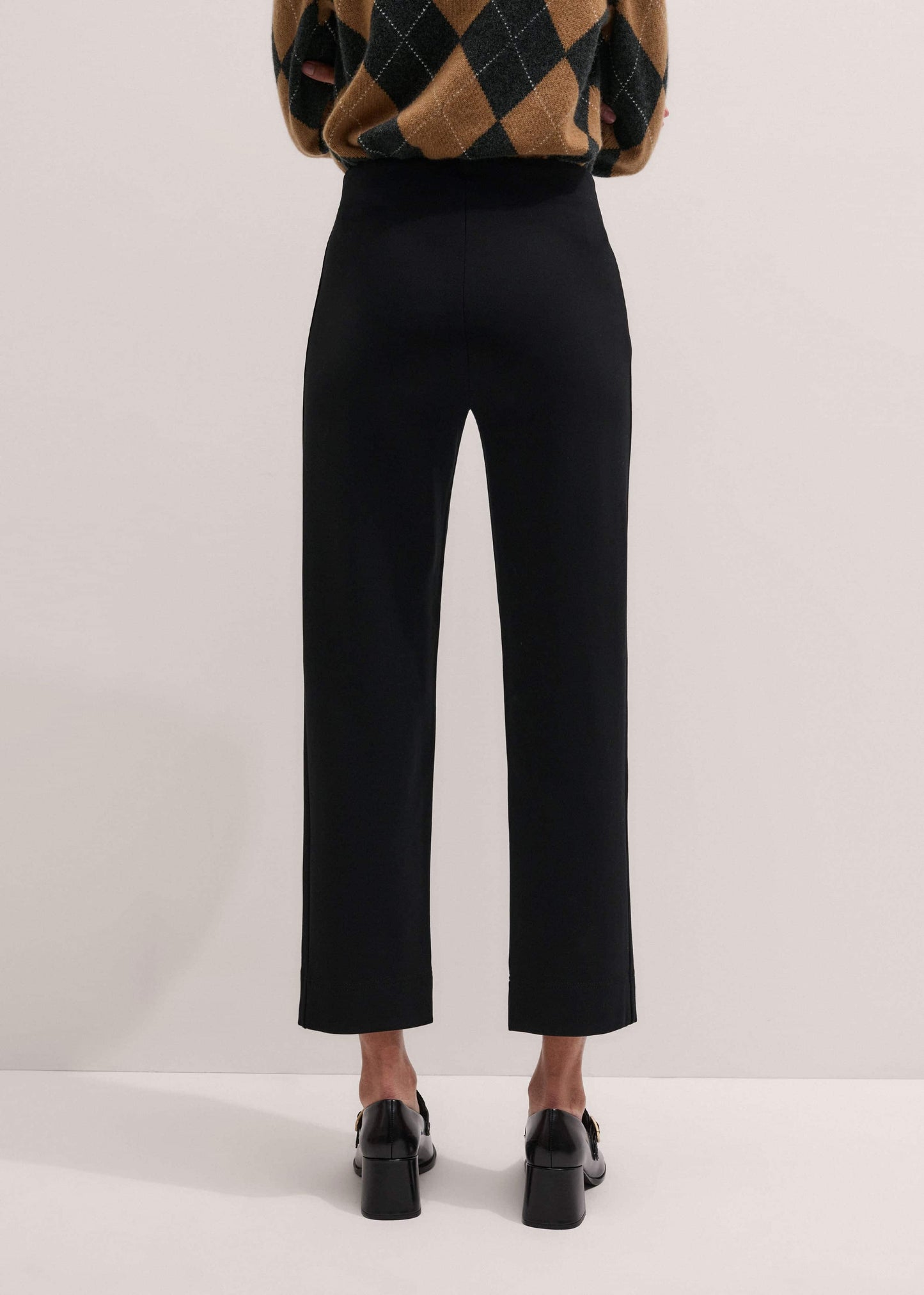 ME and EM Clothing Black Travel Tailoring Pull On Slim Crop Pant