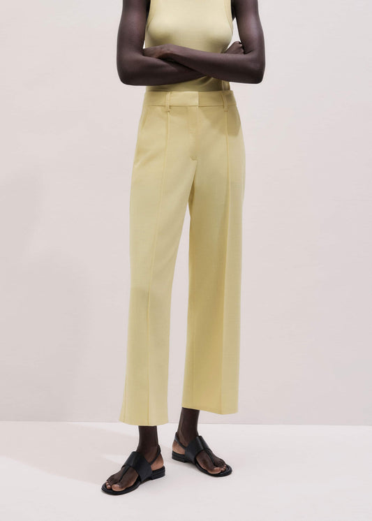 ME and EM Clothing Yellow Tailored Straight Crop Pant
