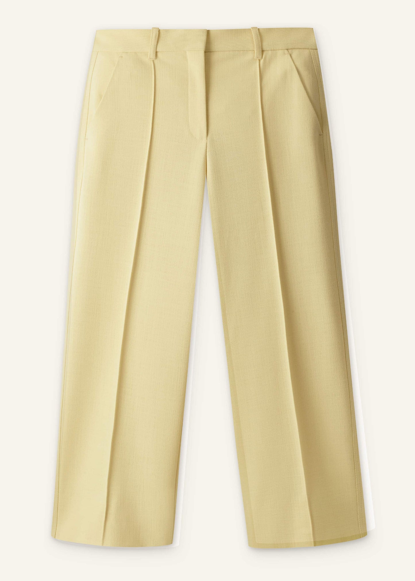 ME and EM Clothing Yellow Tailored Straight Crop Pant