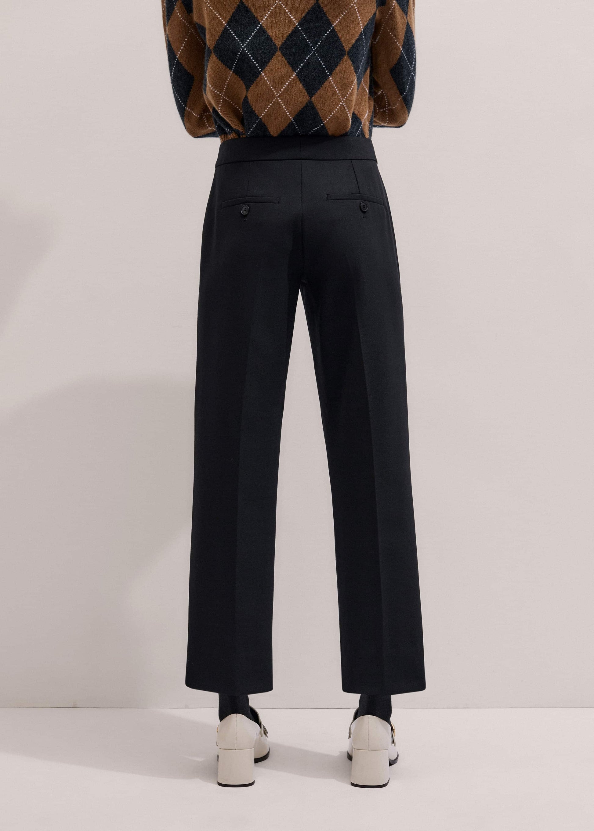 ME and EM Clothing Black Slim Crop Tux Pant | Pants