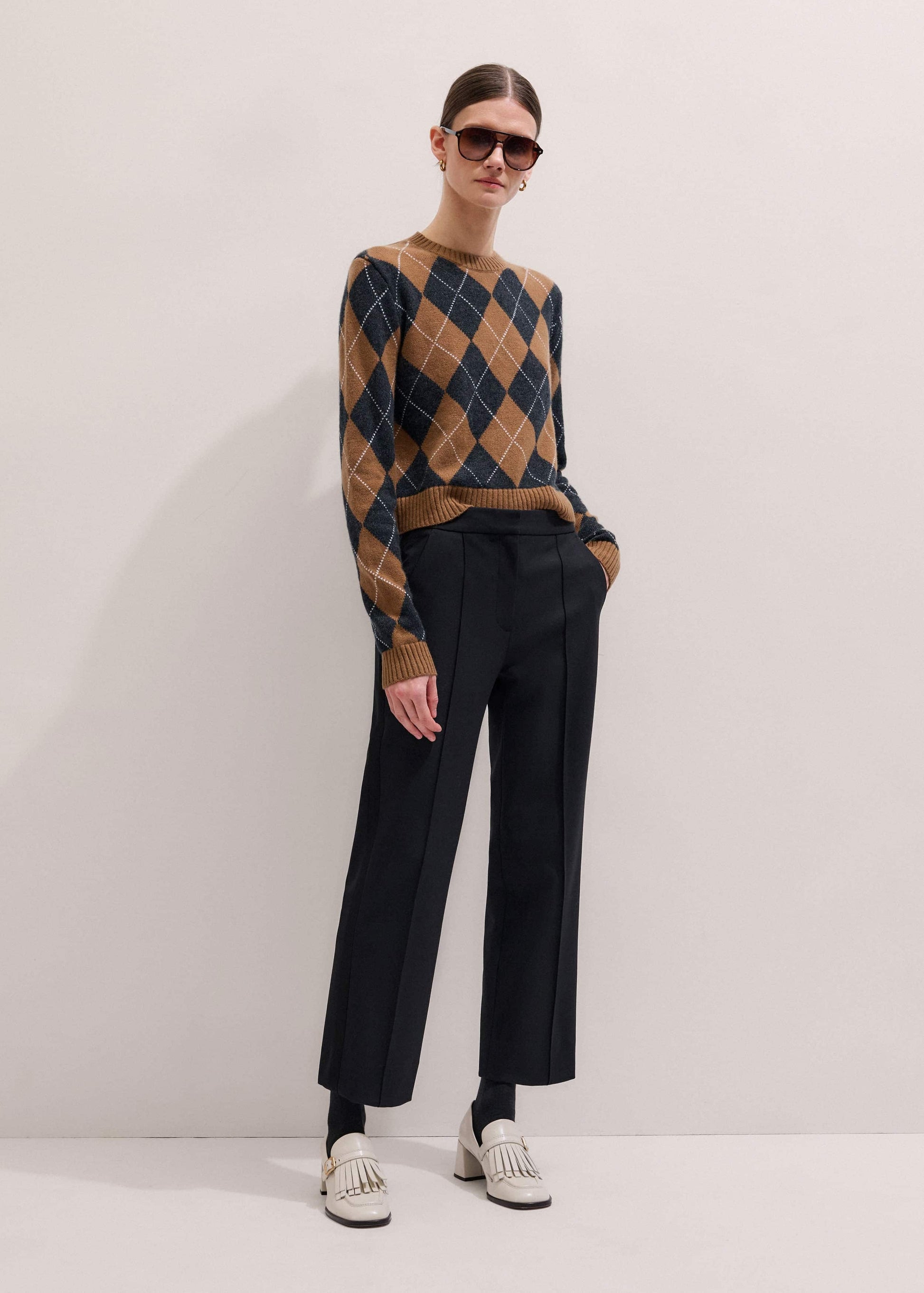 ME and EM Clothing Black Slim Crop Tux Pant | Pants