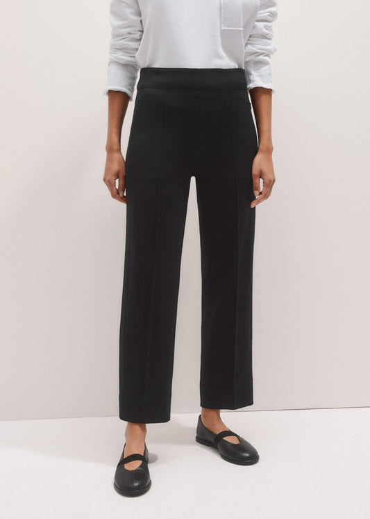 ME and EM Clothing Black Wool-Blend Travel Tailoring Slim Crop Pant