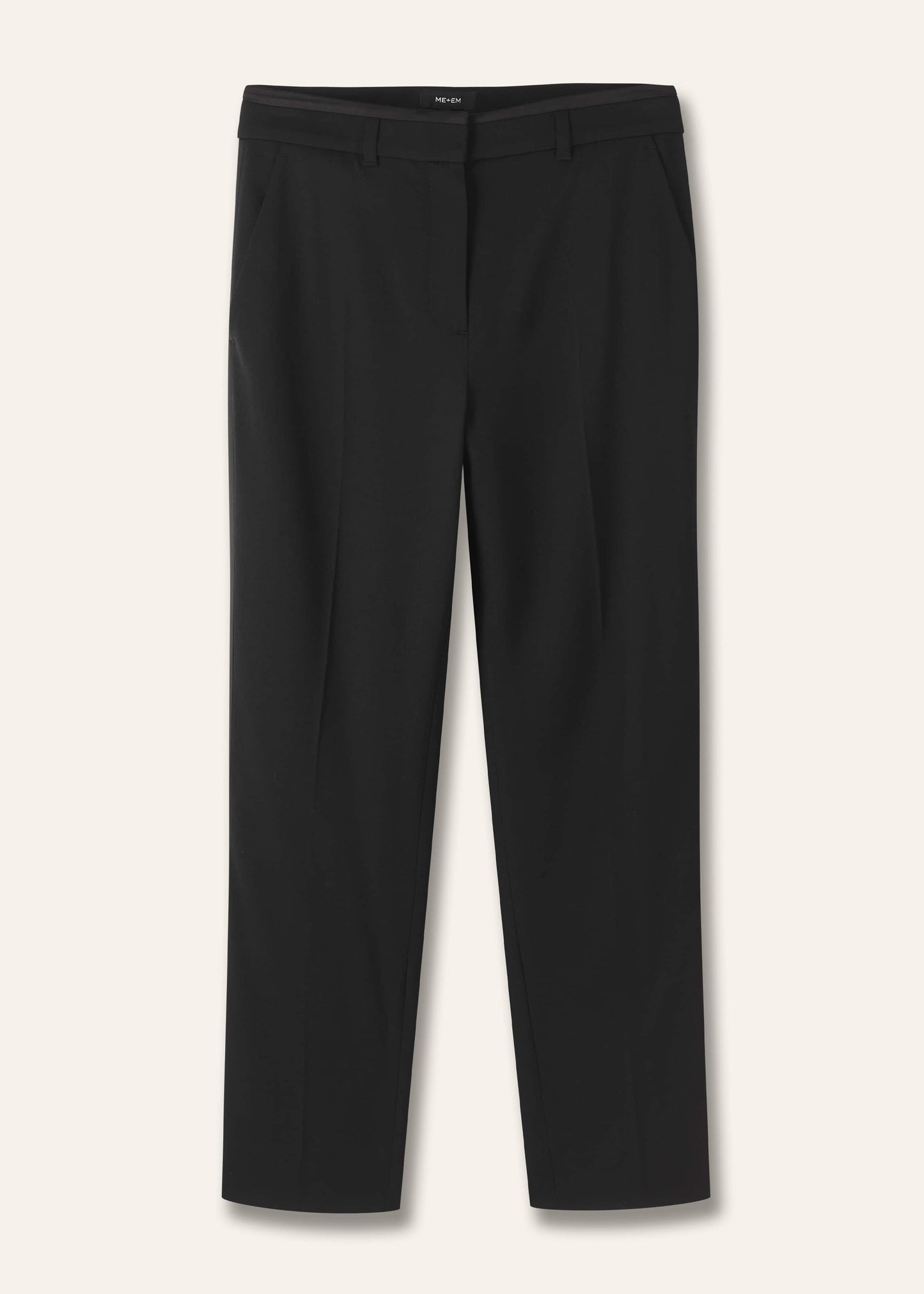 ME and EM Clothing Black Slim Crop Forever Tux Pant | Woven Pants