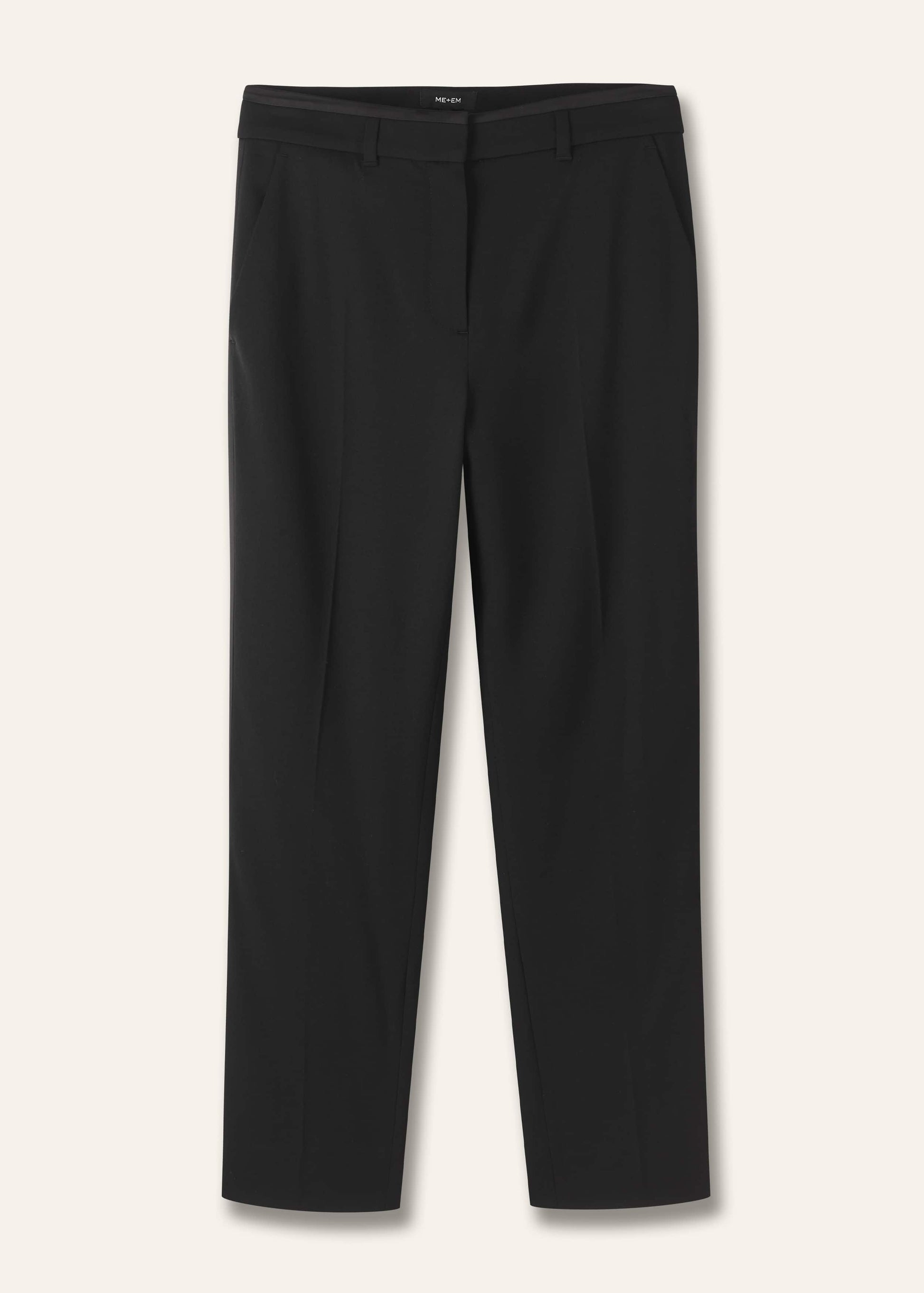 ME and EM Clothing Black Slim Crop Forever Tux Pant | Woven Pants