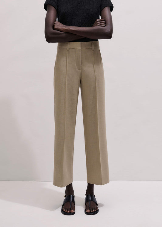ME and EM Clothing Sand Tailored Straight Crop Pant