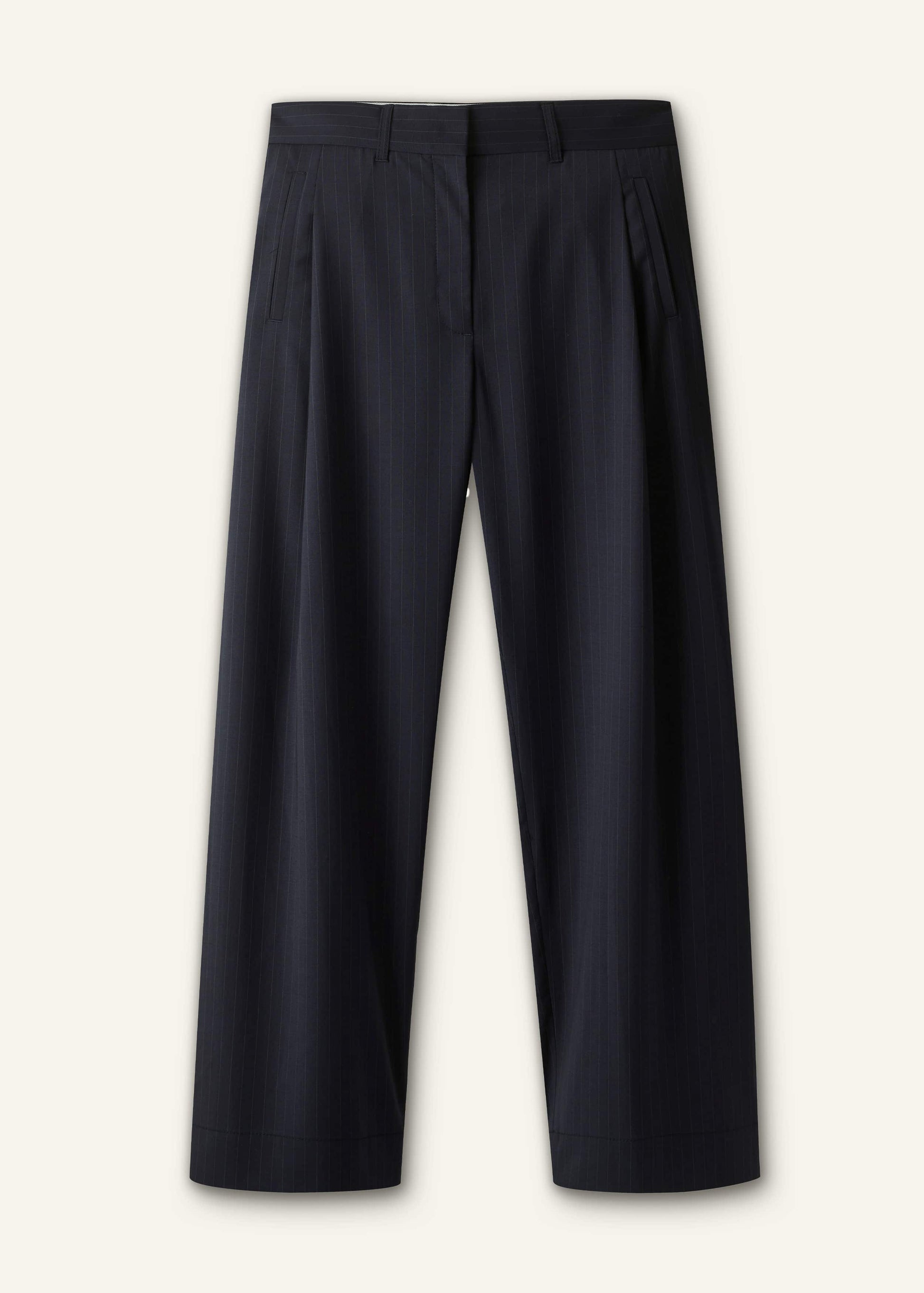 ME and EM Clothing Navy Pinstripe Clever Pant