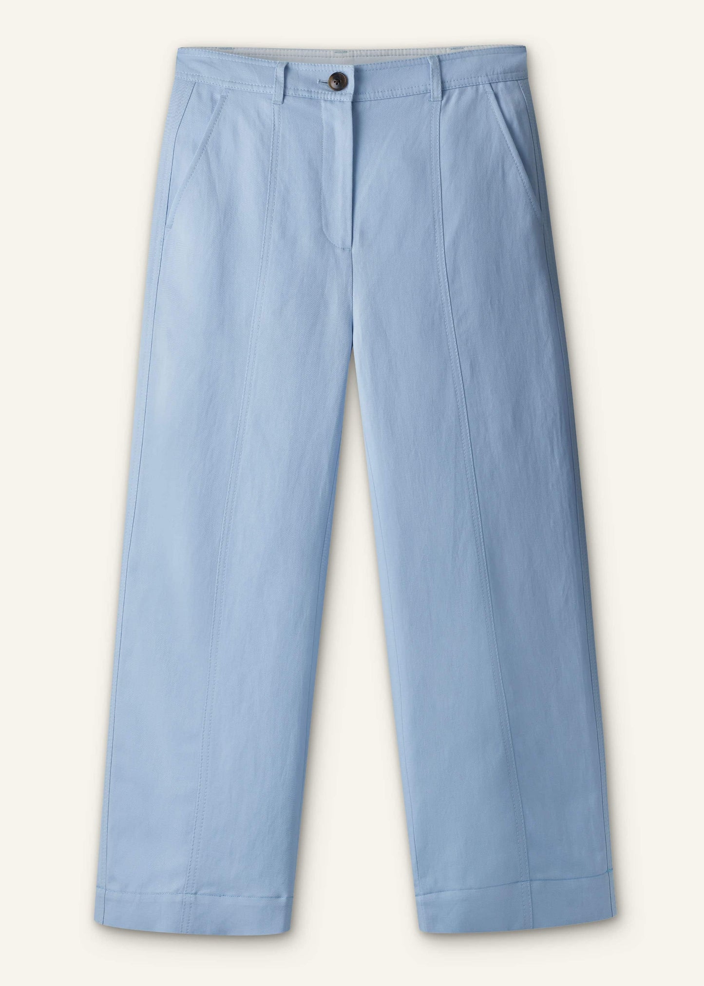 ME and EM Clothing Blue Straight Crop Pant