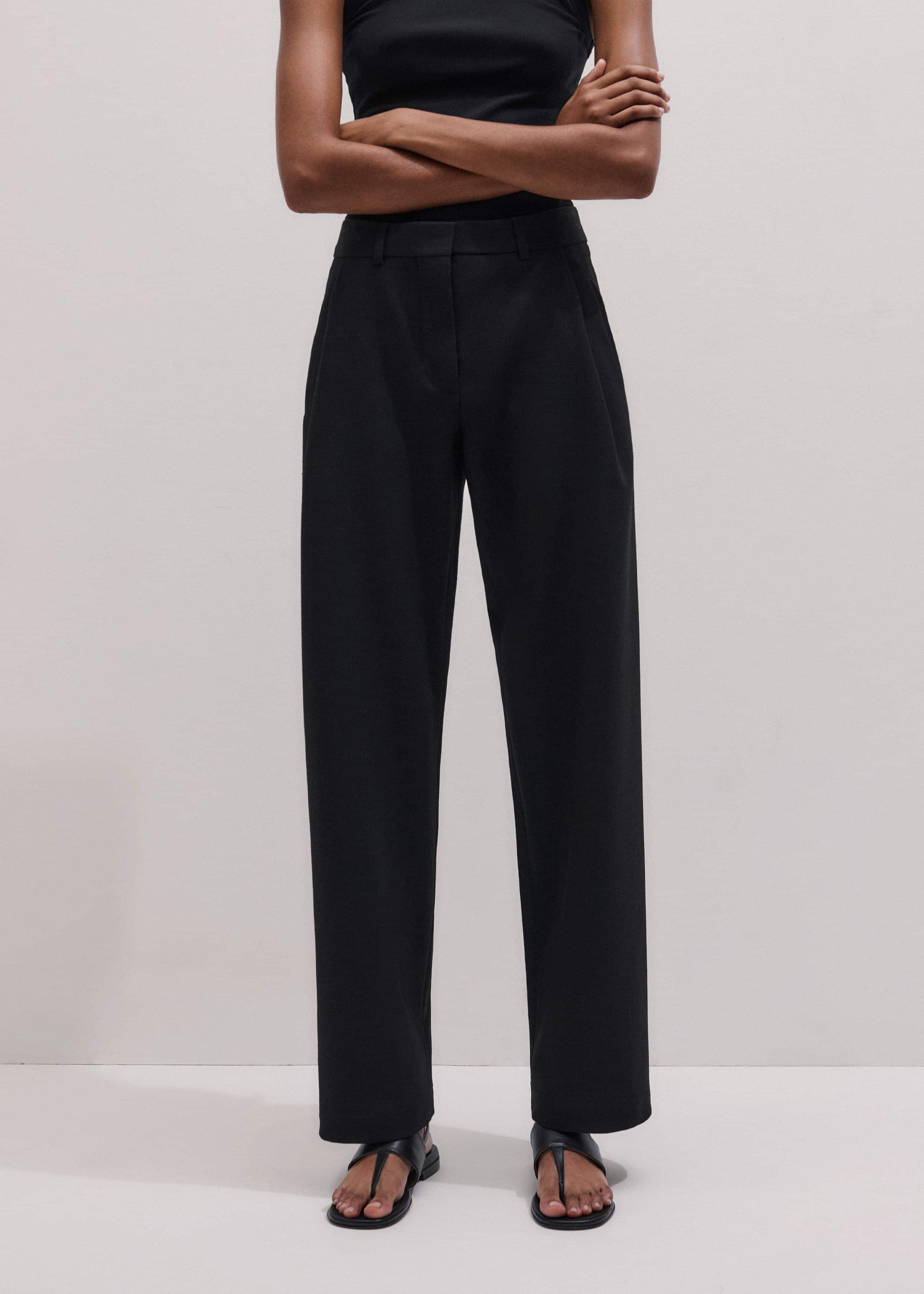 ME and EM Clothing Black Clever Tapered Pant