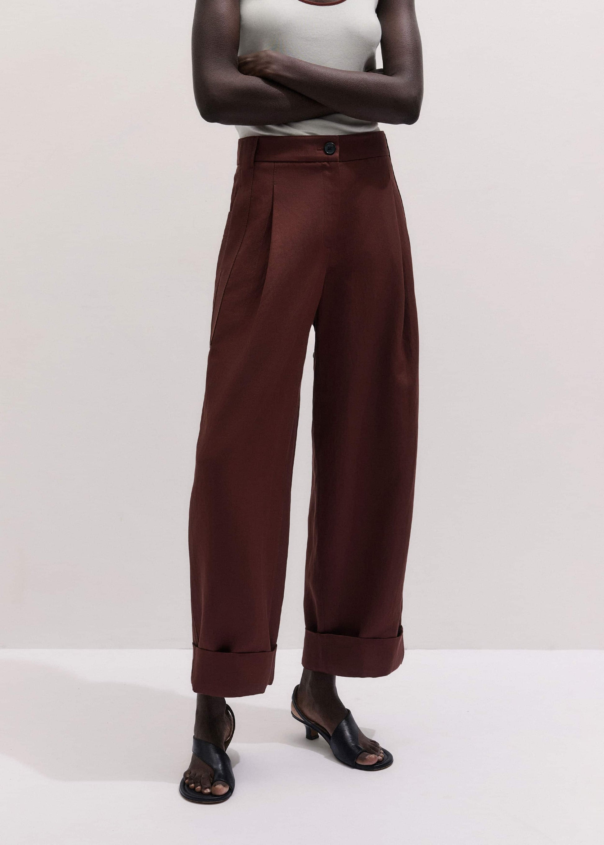 ME and EM Clothing Cinnamon Brown Extreme Taper Pant
