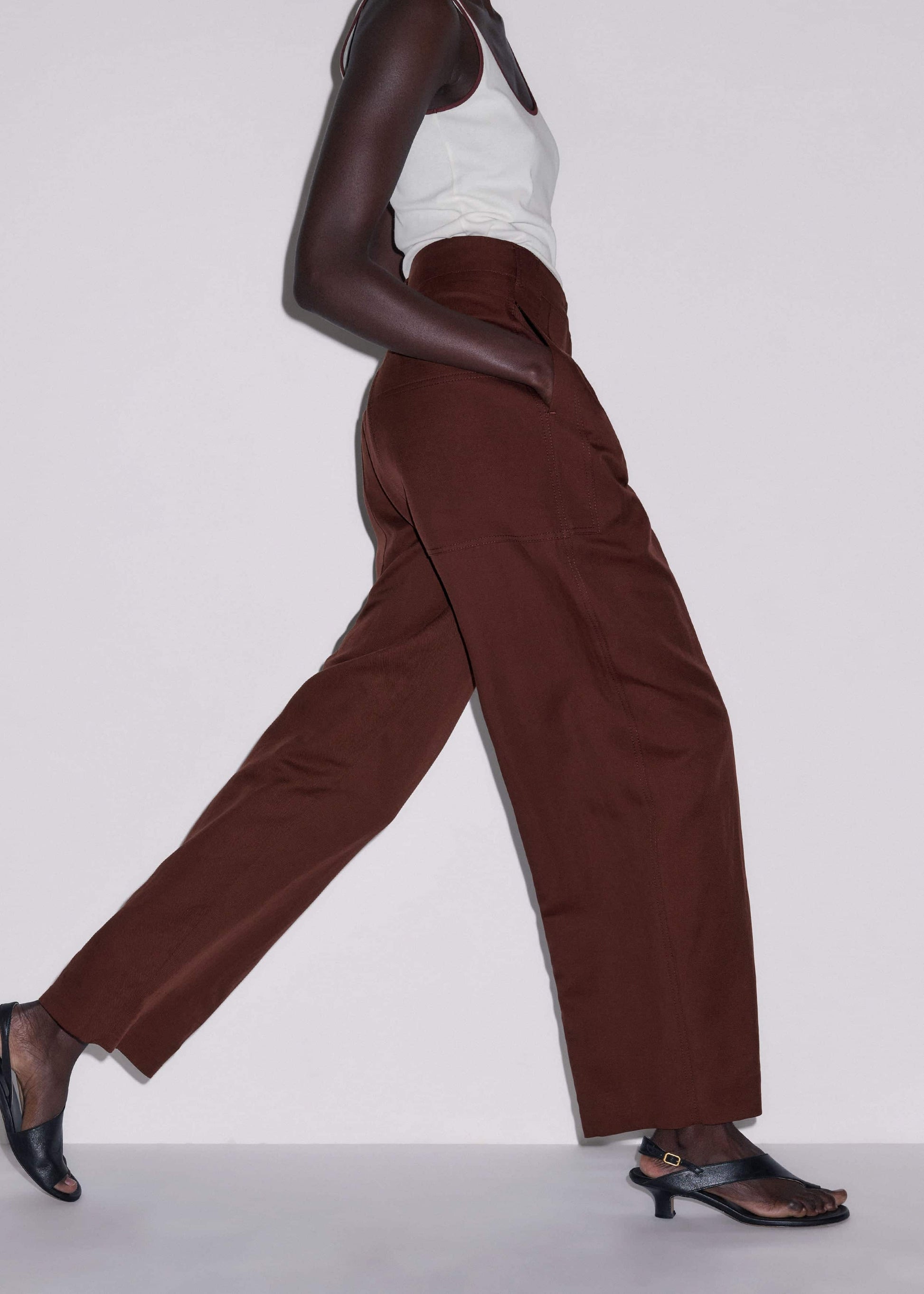 ME and EM Clothing Cinnamon Brown Extreme Taper Pant