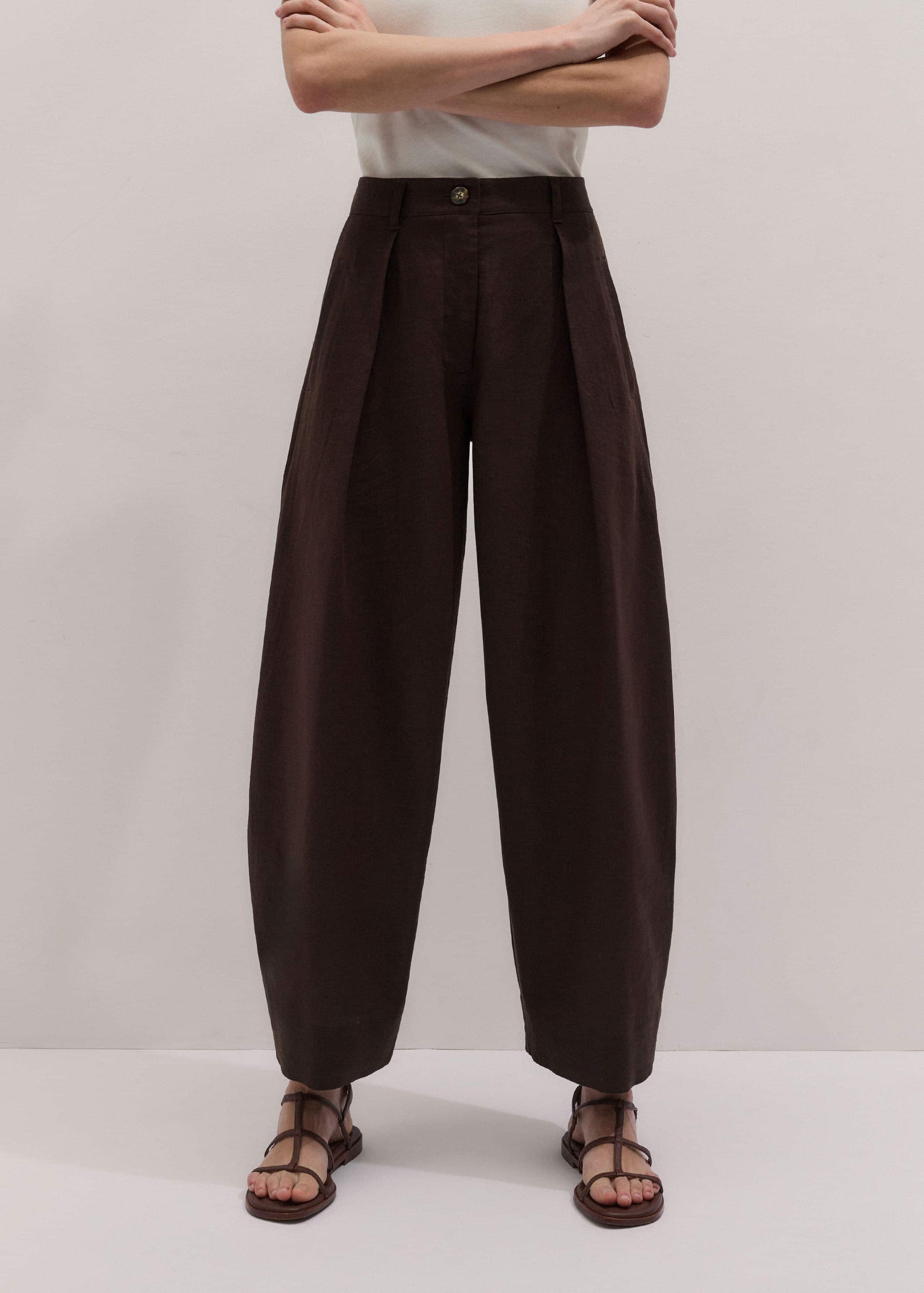 ME and EM Clothing Brown Extreme Taper Pant