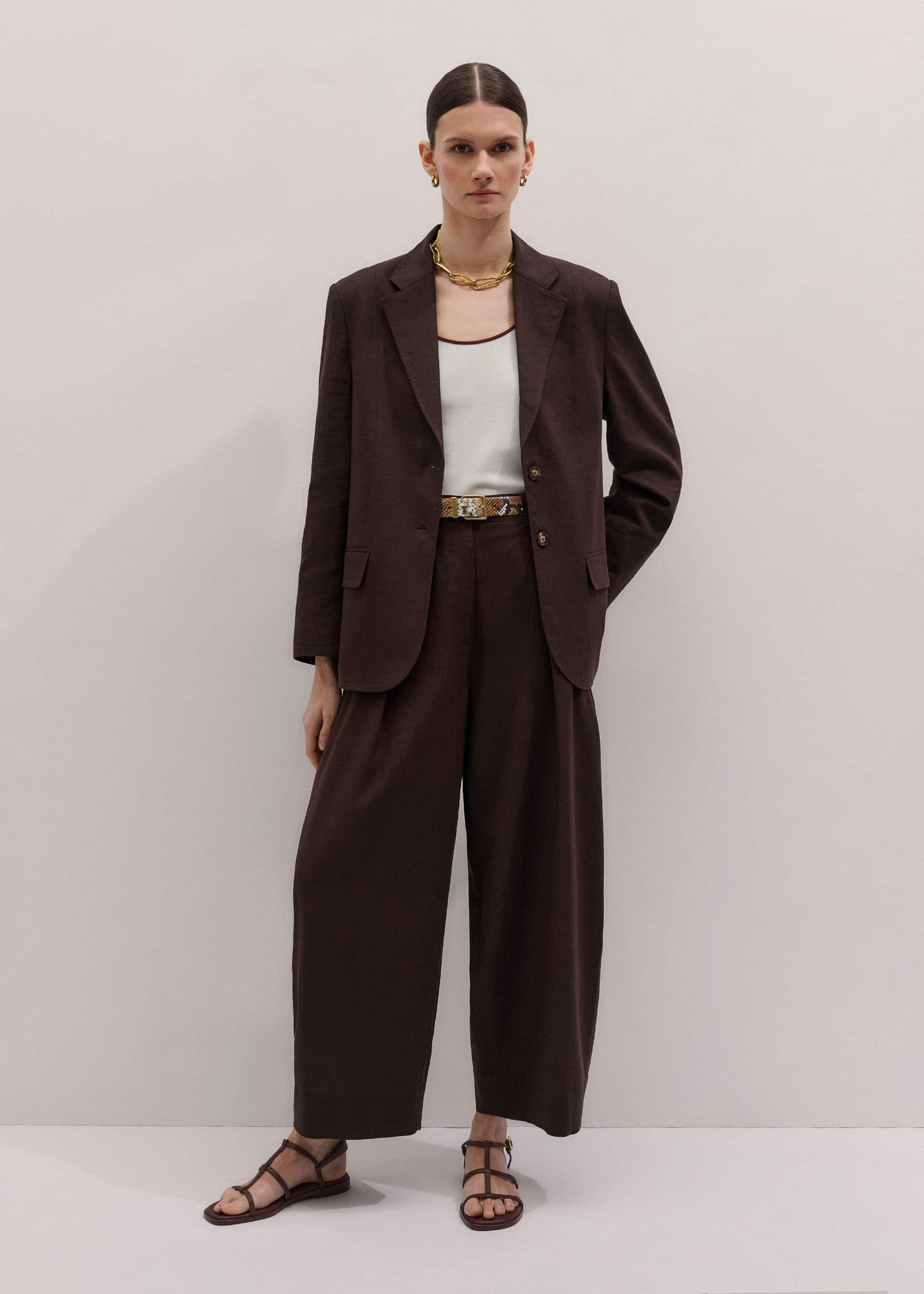 ME and EM Clothing Brown Extreme Taper Pant