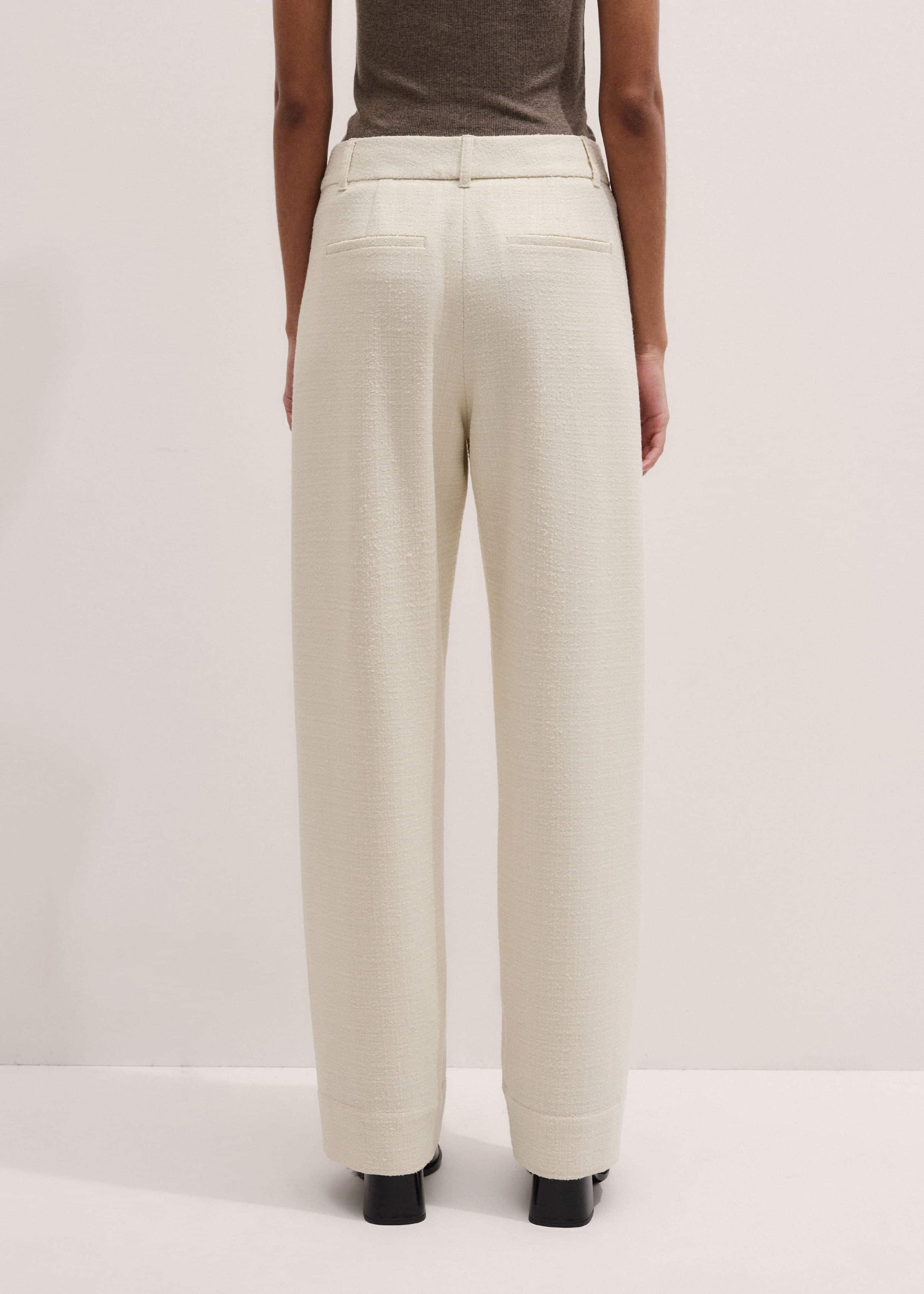 ME and EM Clothing Ivory Clever Tapered Pant