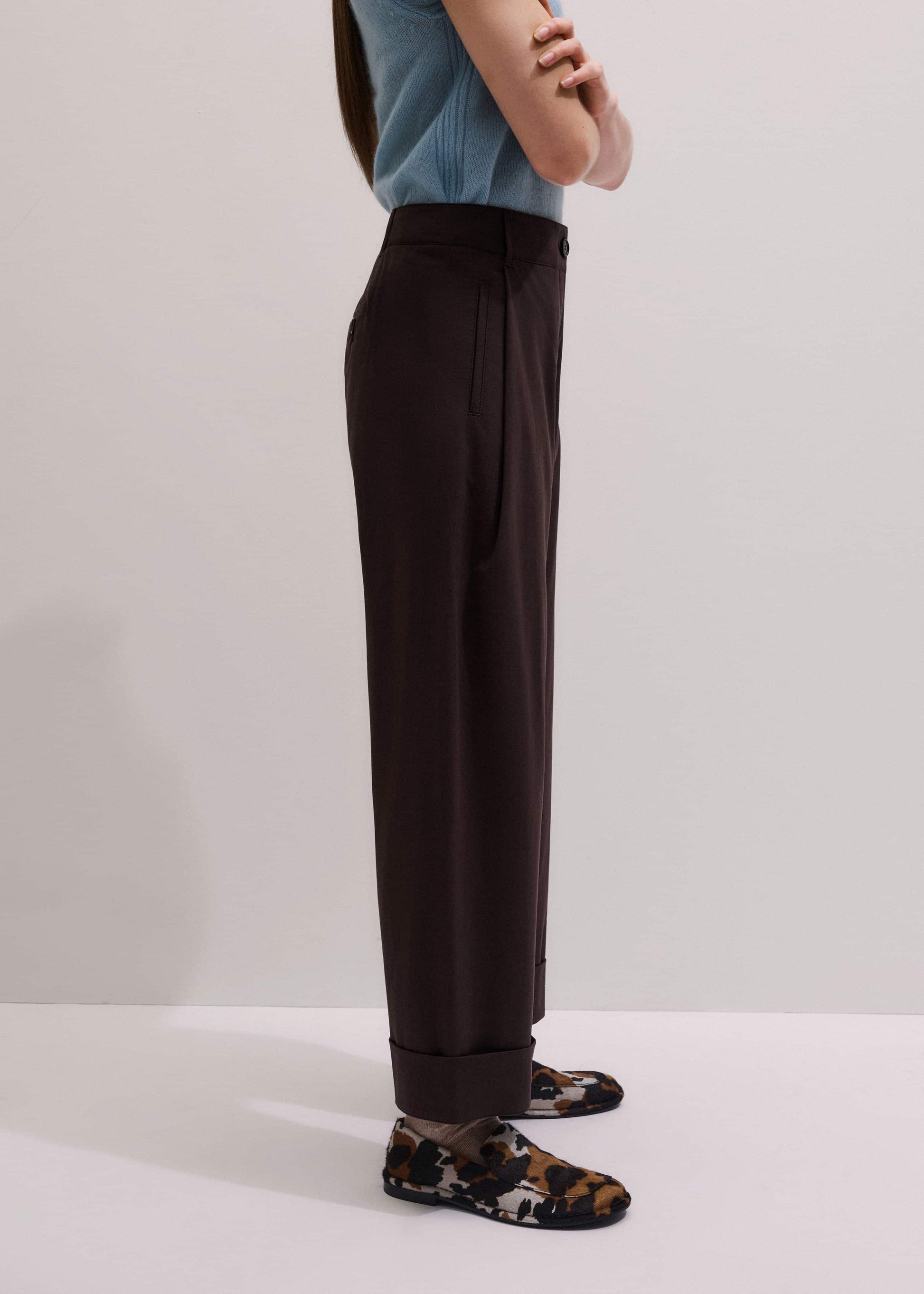 ME and EM Clothing Chocolate Brown Clever Tapered Chino