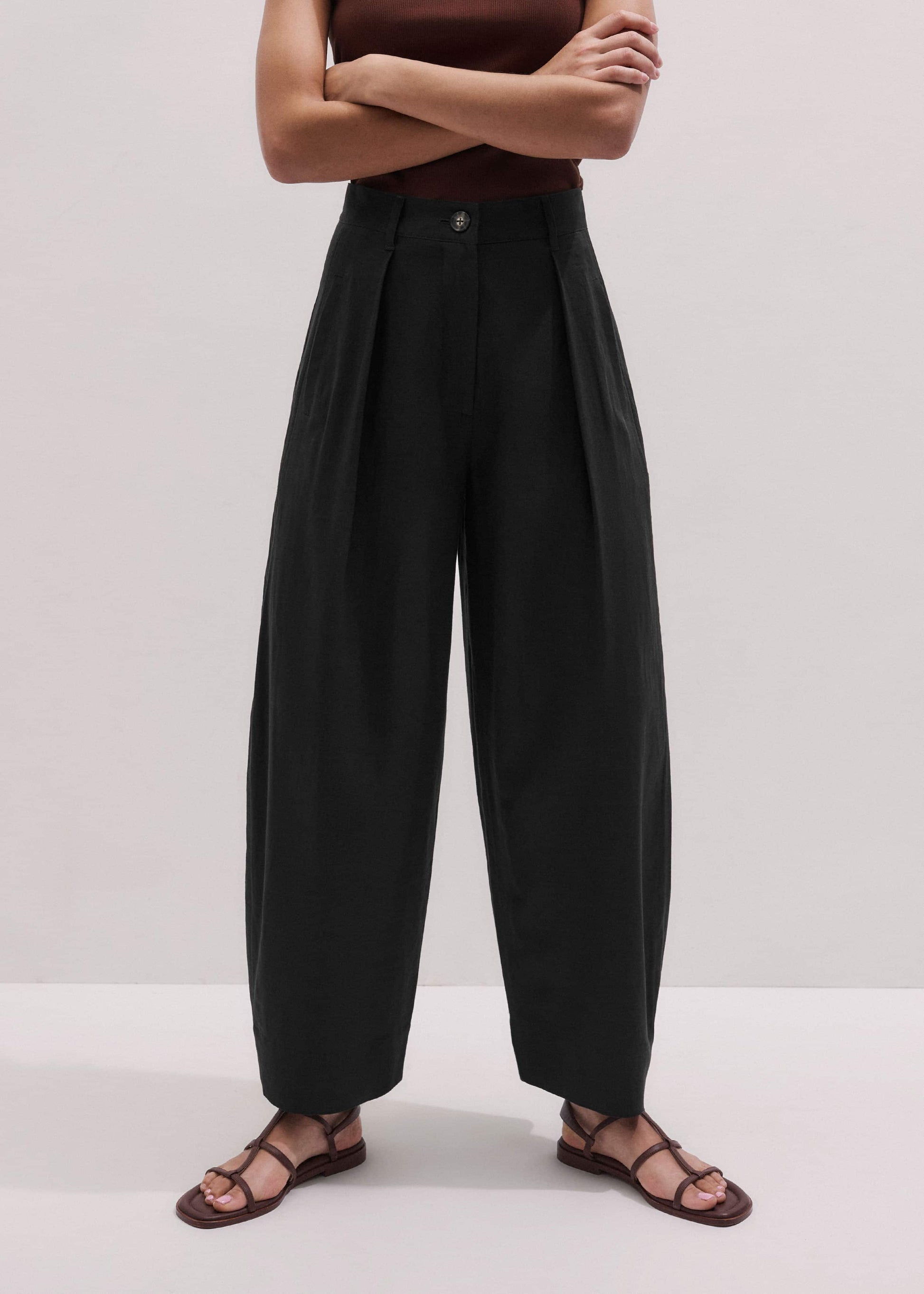 ME and EM Clothing Black Extreme Taper Pant