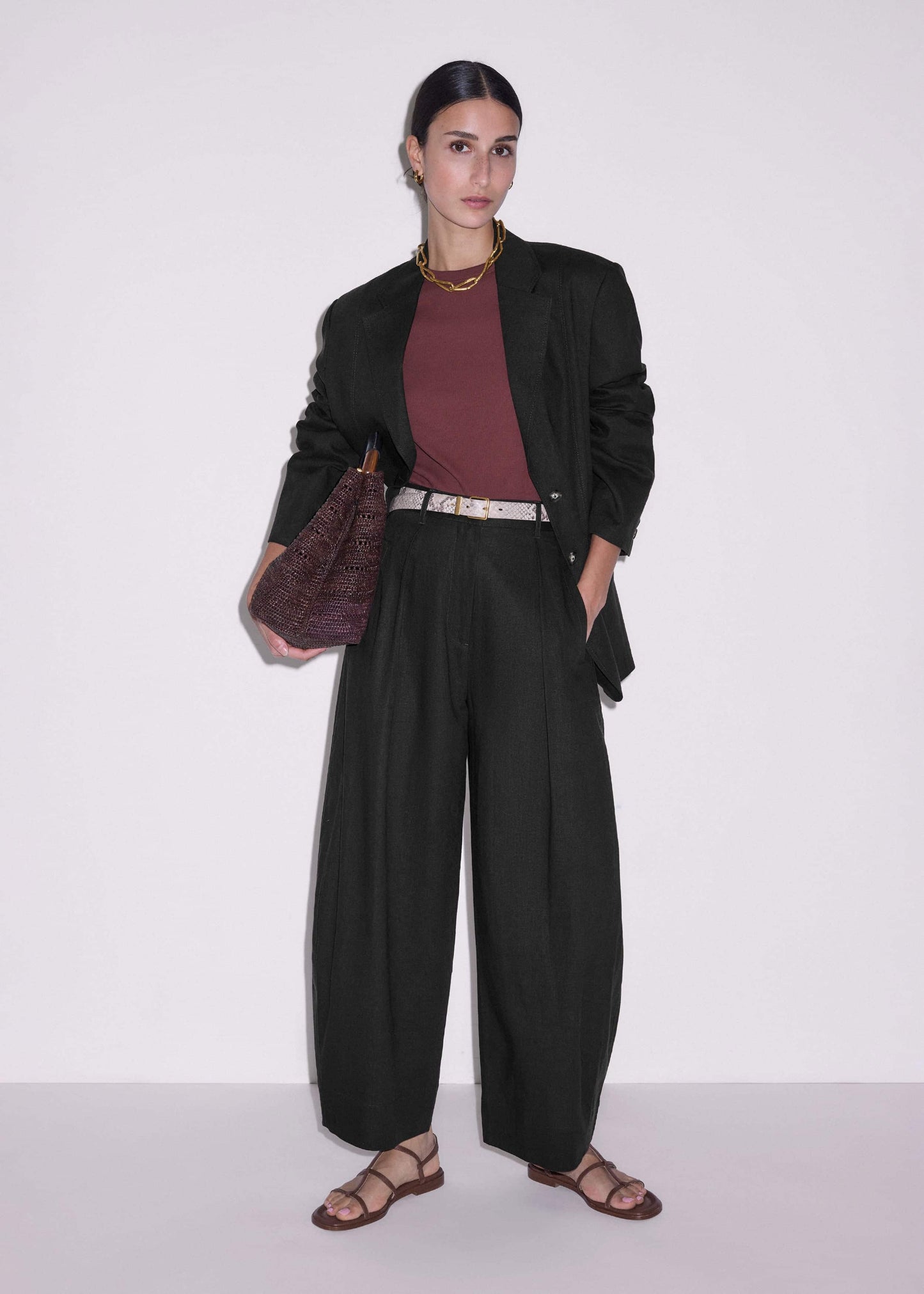 ME and EM Clothing Black Extreme Taper Pant