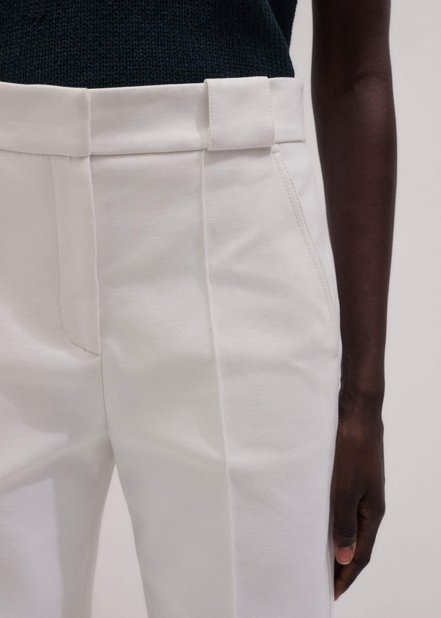 ME and EM Clothing Ivory Everyday Leg Elongator Pant