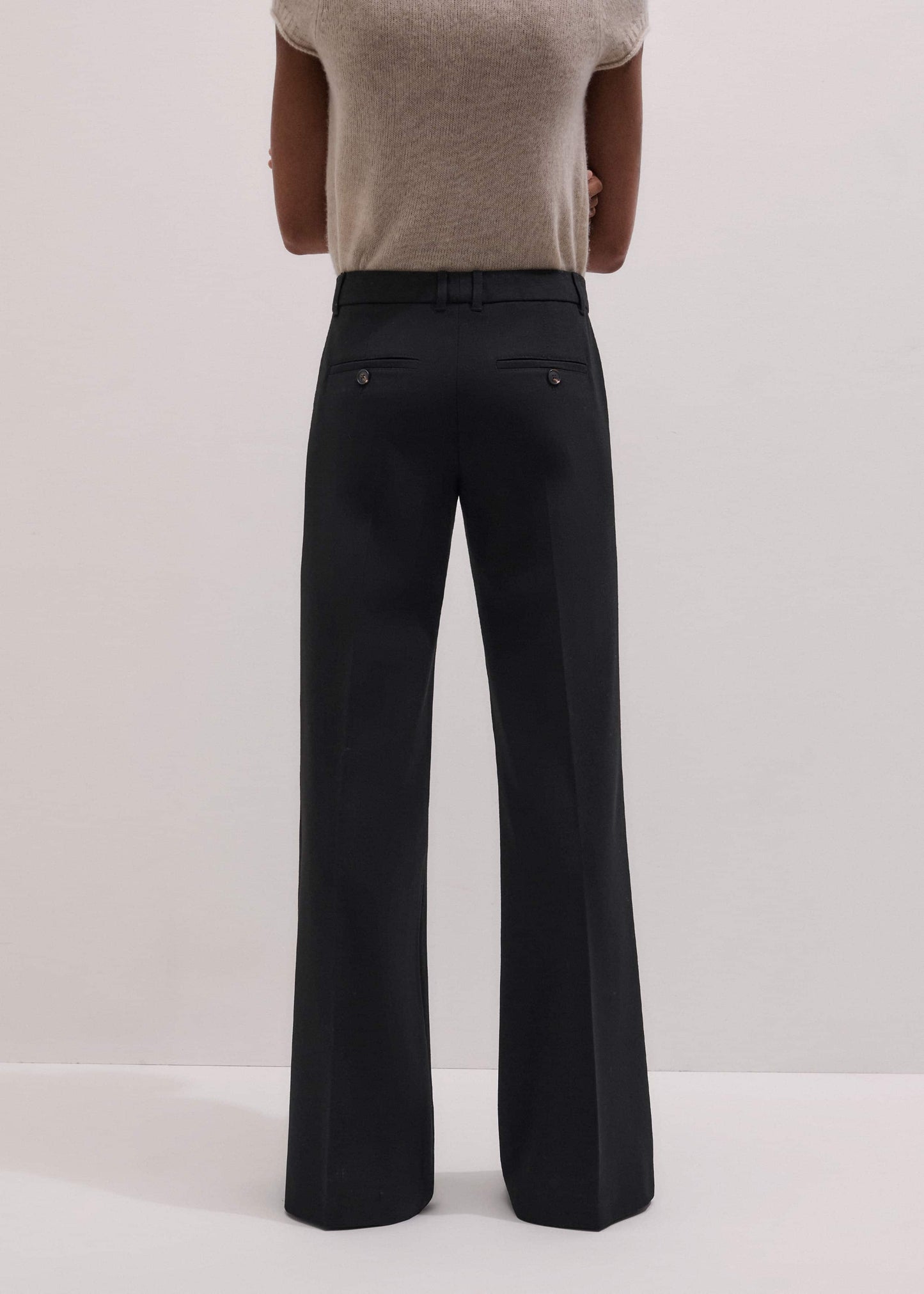 ME and EM Clothing Black Tailored Leg Elongator Pant