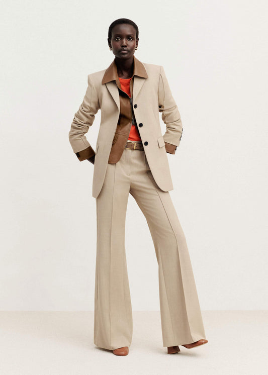 ME and EM Clothing Sand Tailored Leg Elongator Pant