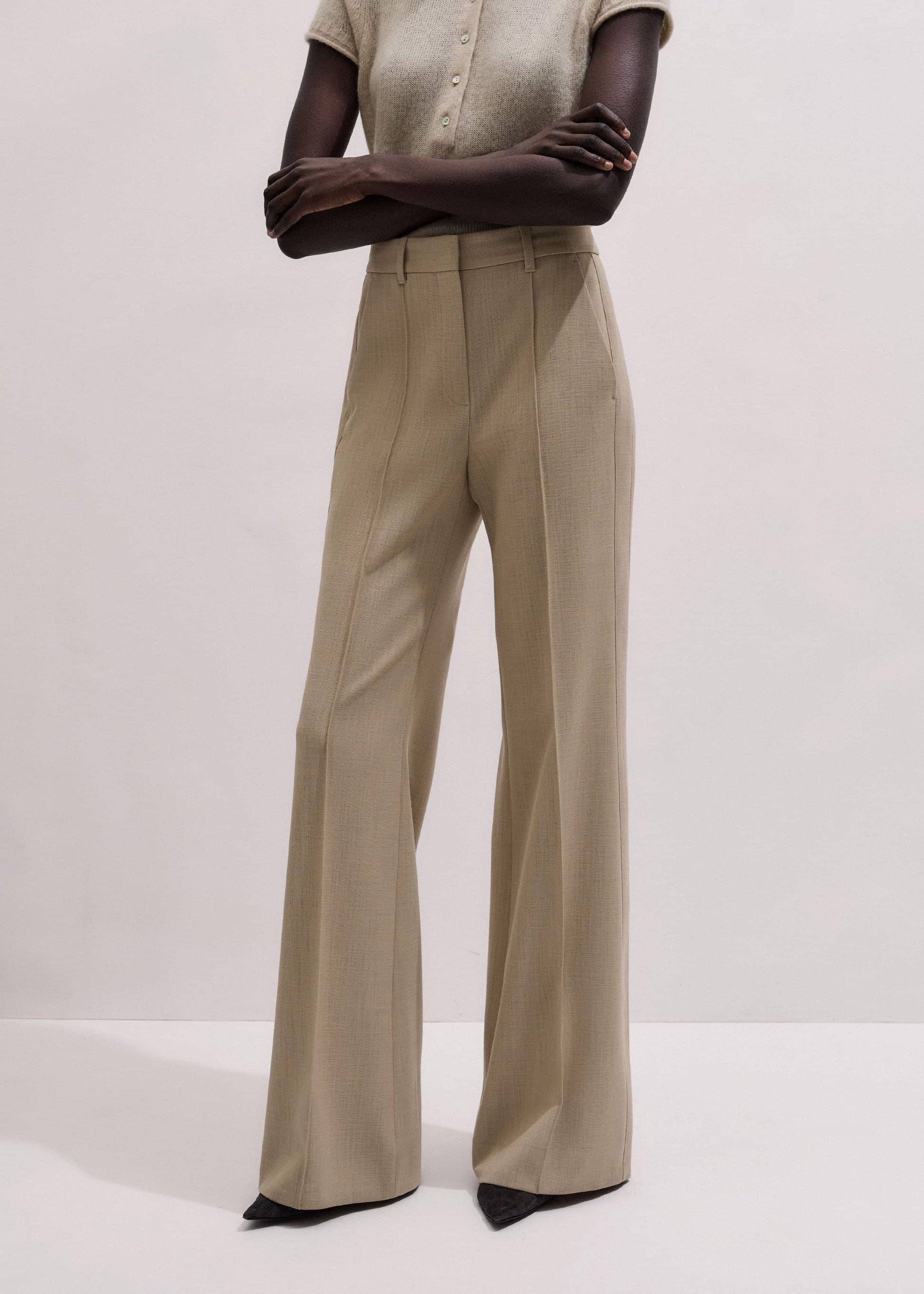 ME and EM Clothing Sand Tailored Leg Elongator Pant